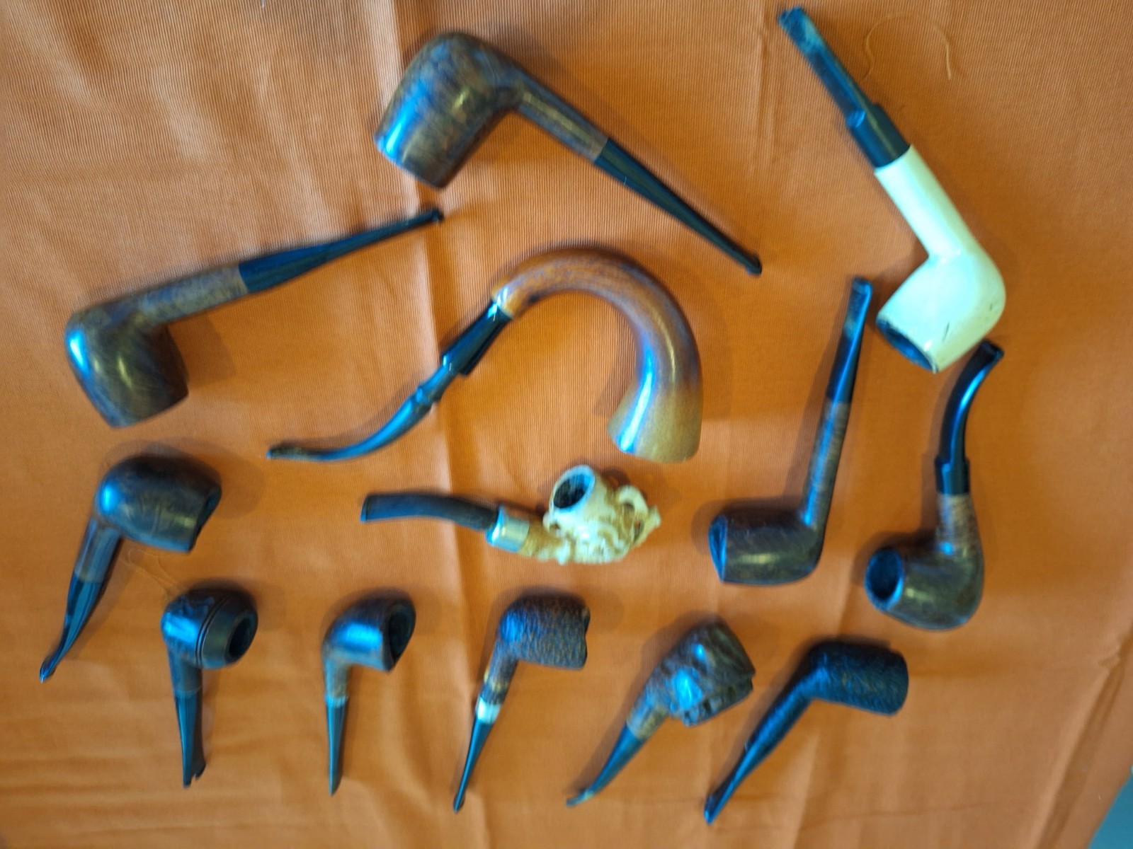 Lot Of 13 Vintage Estate Smoking Tobacco Pipes