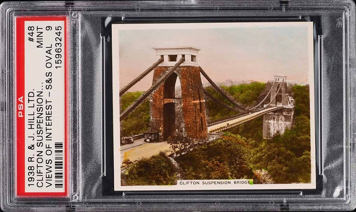 1938 PSA 9 Pop 1 Clifton Suspension Bridge 48 R&J Hill S&S Oval VIEWS INTEREST