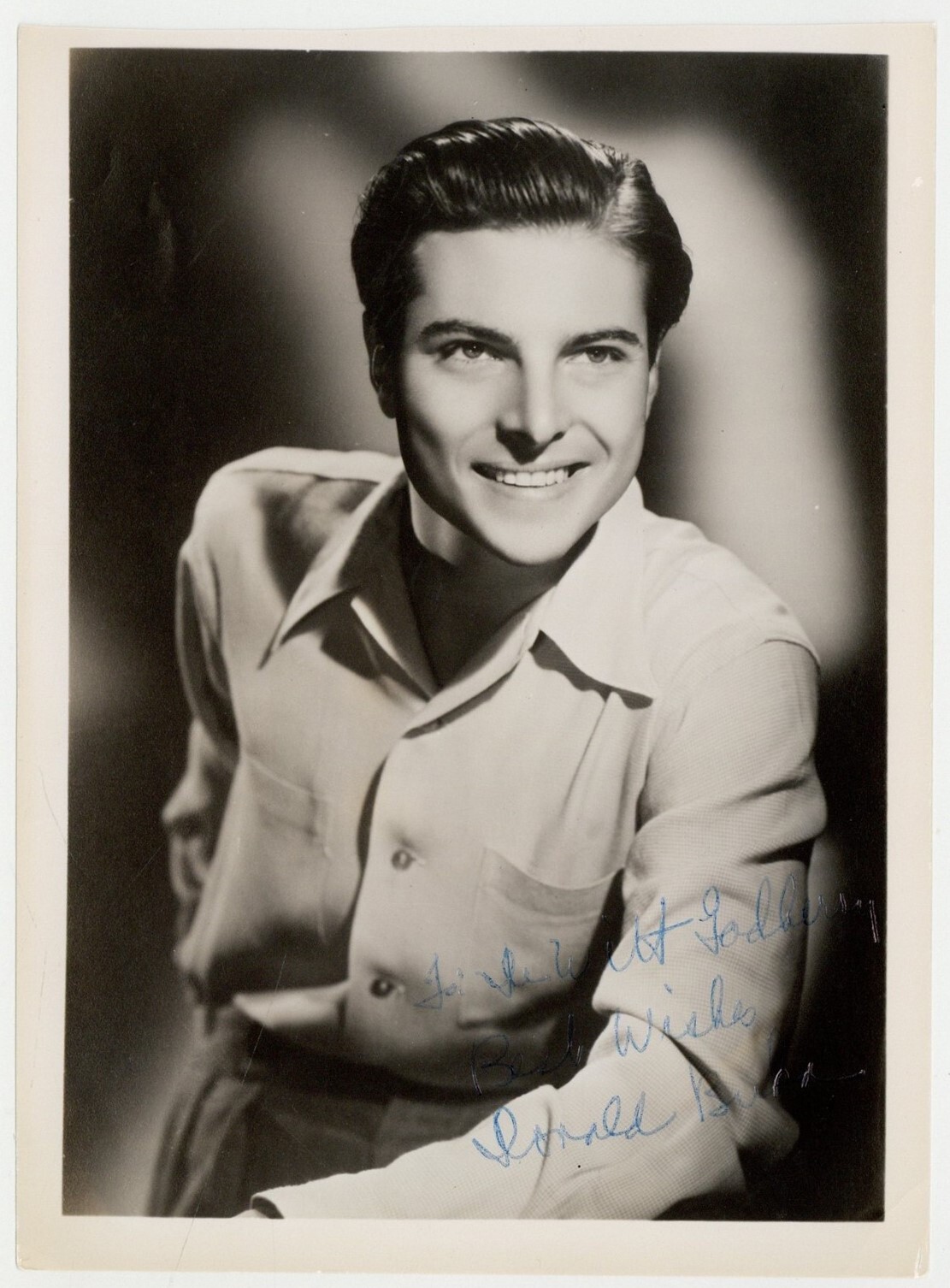 Donald Buka 1948 Hand Signed 5x7 Handsome Dashing Actor Photo Portrait J14253