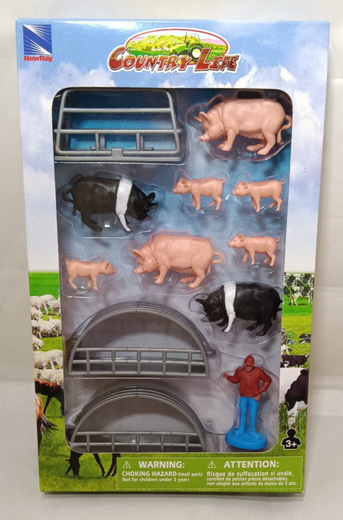 New Ray Country Life Pig Farm Set 2014 New Ray Country Life Pig Farm Set 2014
