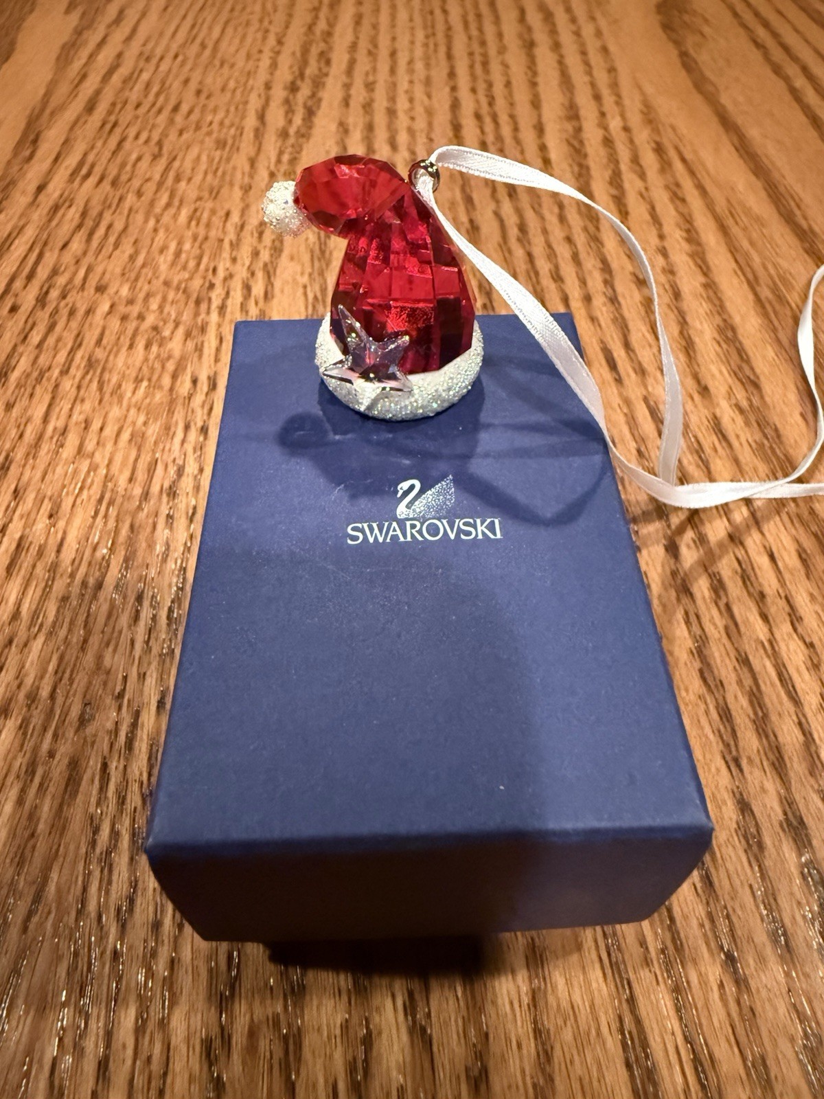 SWAROVSKI Crystal SANTA\'S HAT Red Christmas Ornament with Star