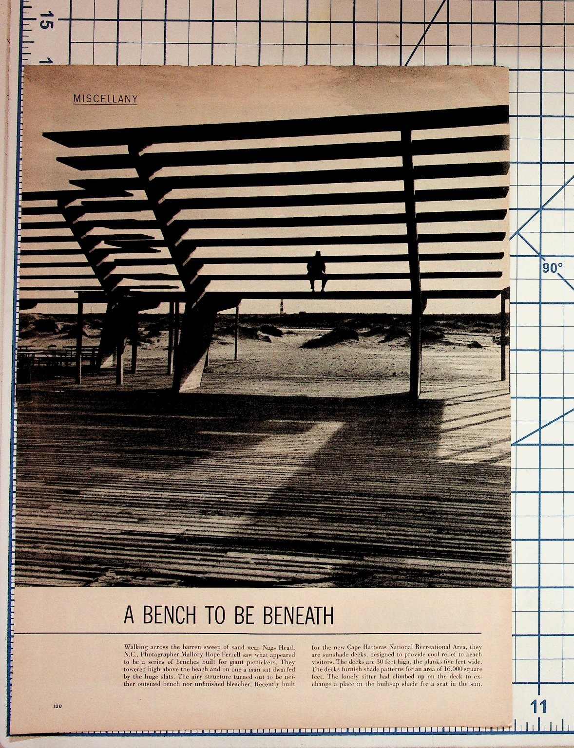 Nags Head NC Sunshade Decks Photo Print 1950s Cape Hatteras Ephemera