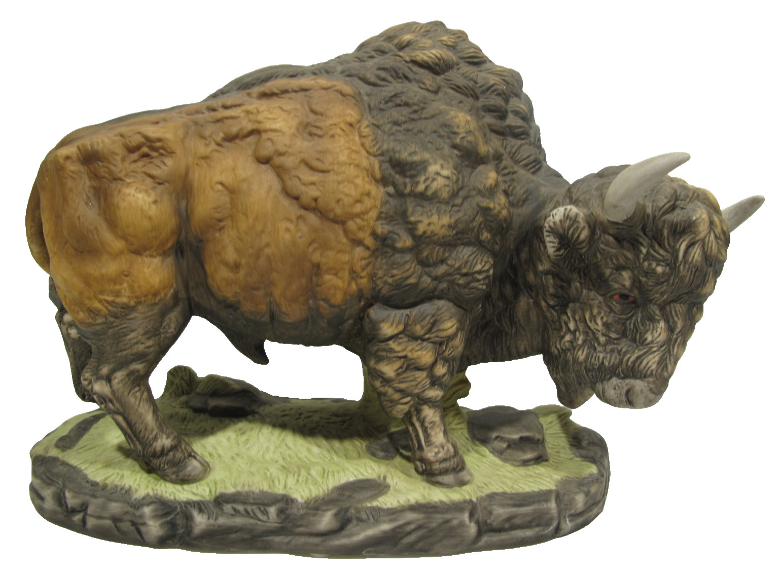 Vtg Royal Crown Arnart Bison Buffalo Figurine Statute Signed J Byron 11\