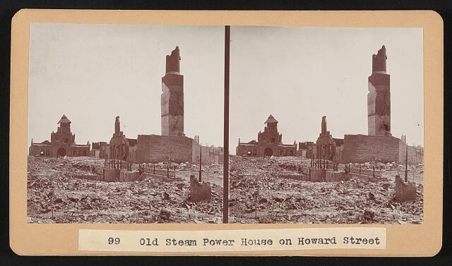 Photo:Howard Street Steam Power House 1900s Ruins Stereoview