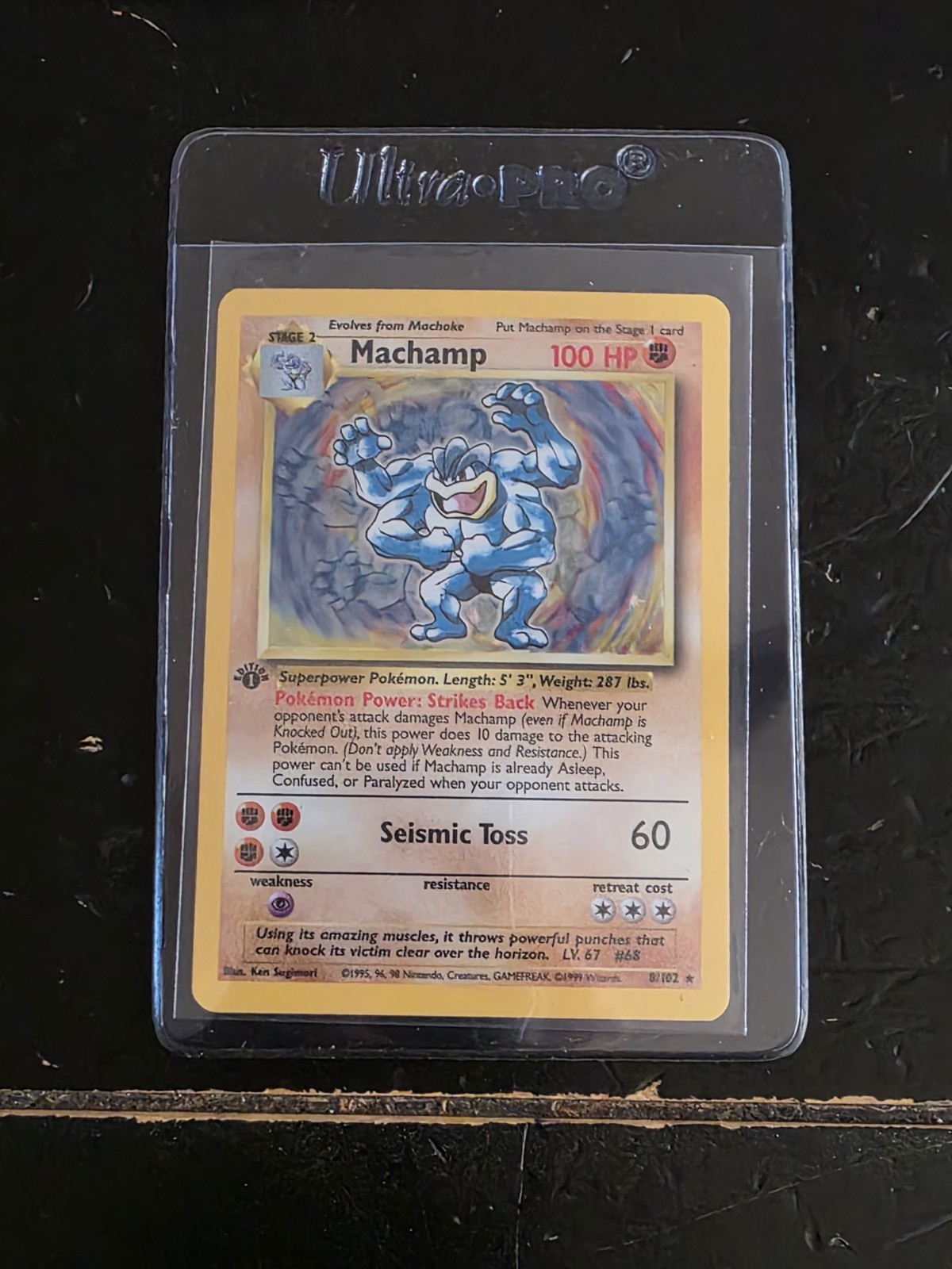 1999 Machamp Holo 1st Edition #8/102