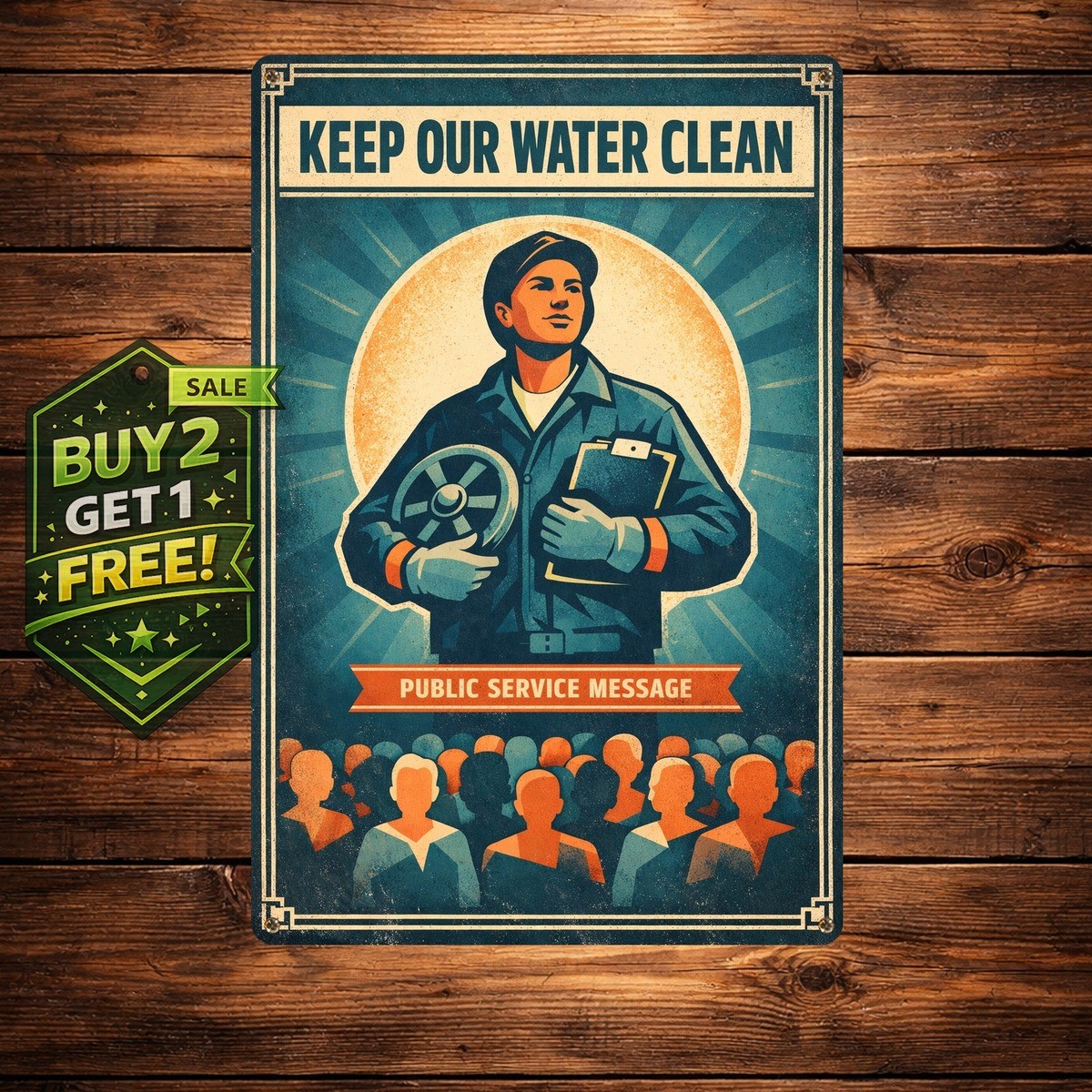The Plumber Protects Health Of Nation Retro Metal Poster Tin Wall Sign