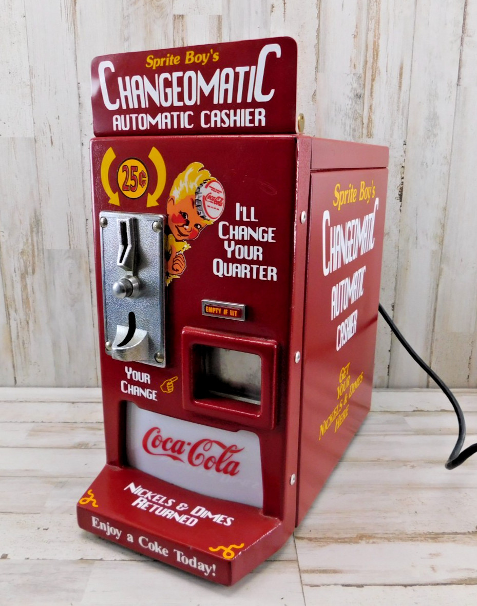 Vtg Coca-Cola Sprite Boy's Coin Changer Changeomatic Automatic Cashier Coke
