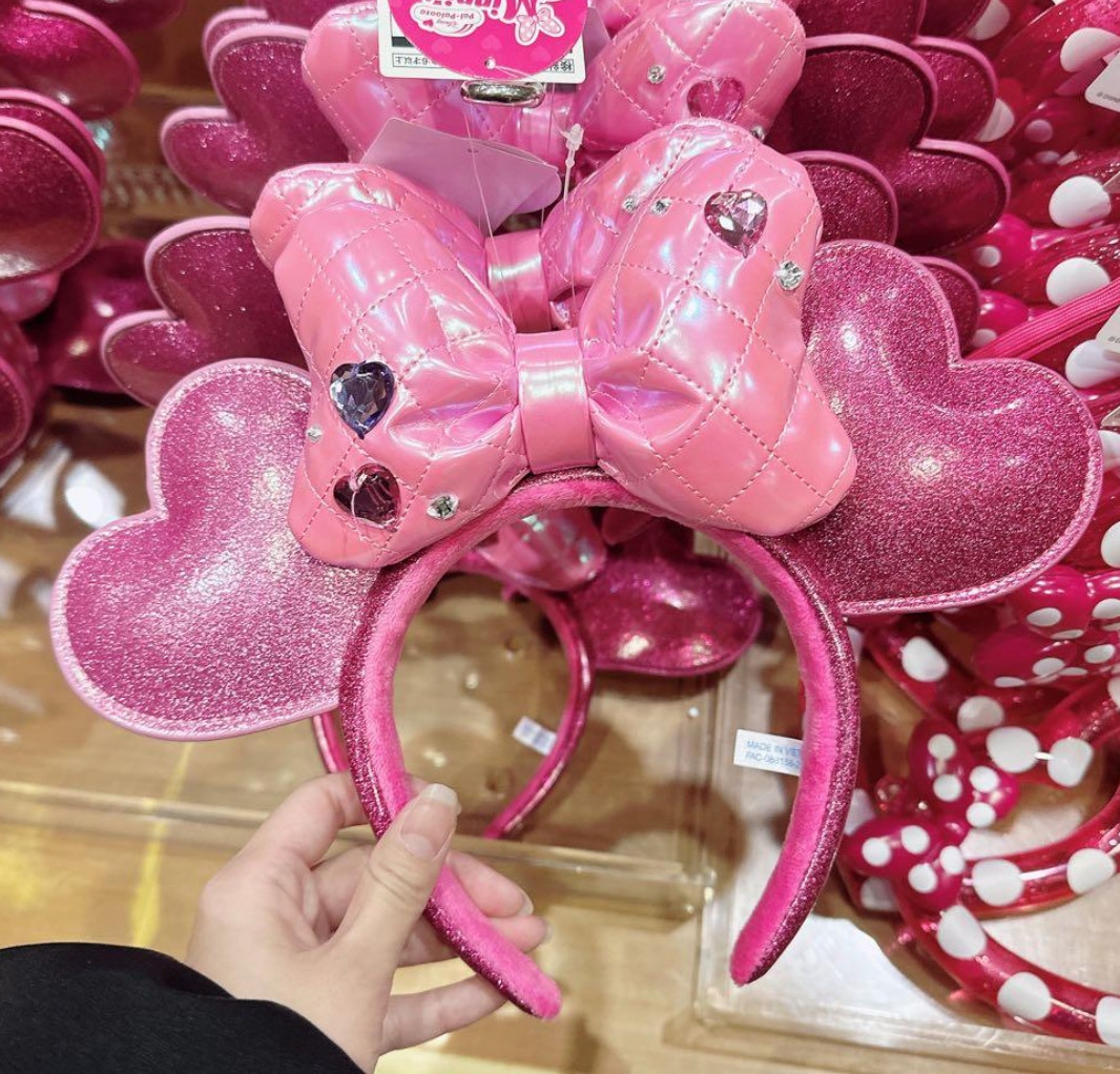 Tokyo Disneyland Limited Minnie Heart Ears Headband Pink Pal-Palooza Funderland
