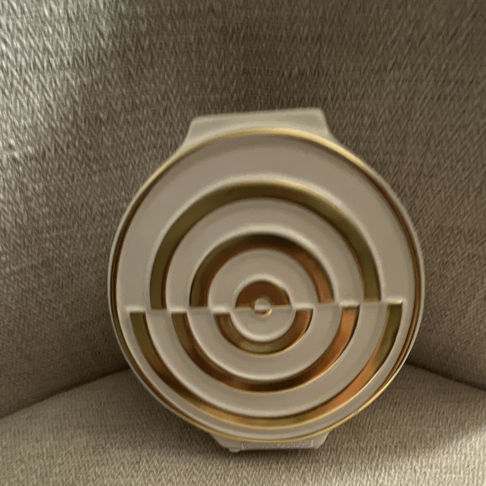 Jonathan Adler 7” Circular Optical Illusion Ceramic Vase Gold