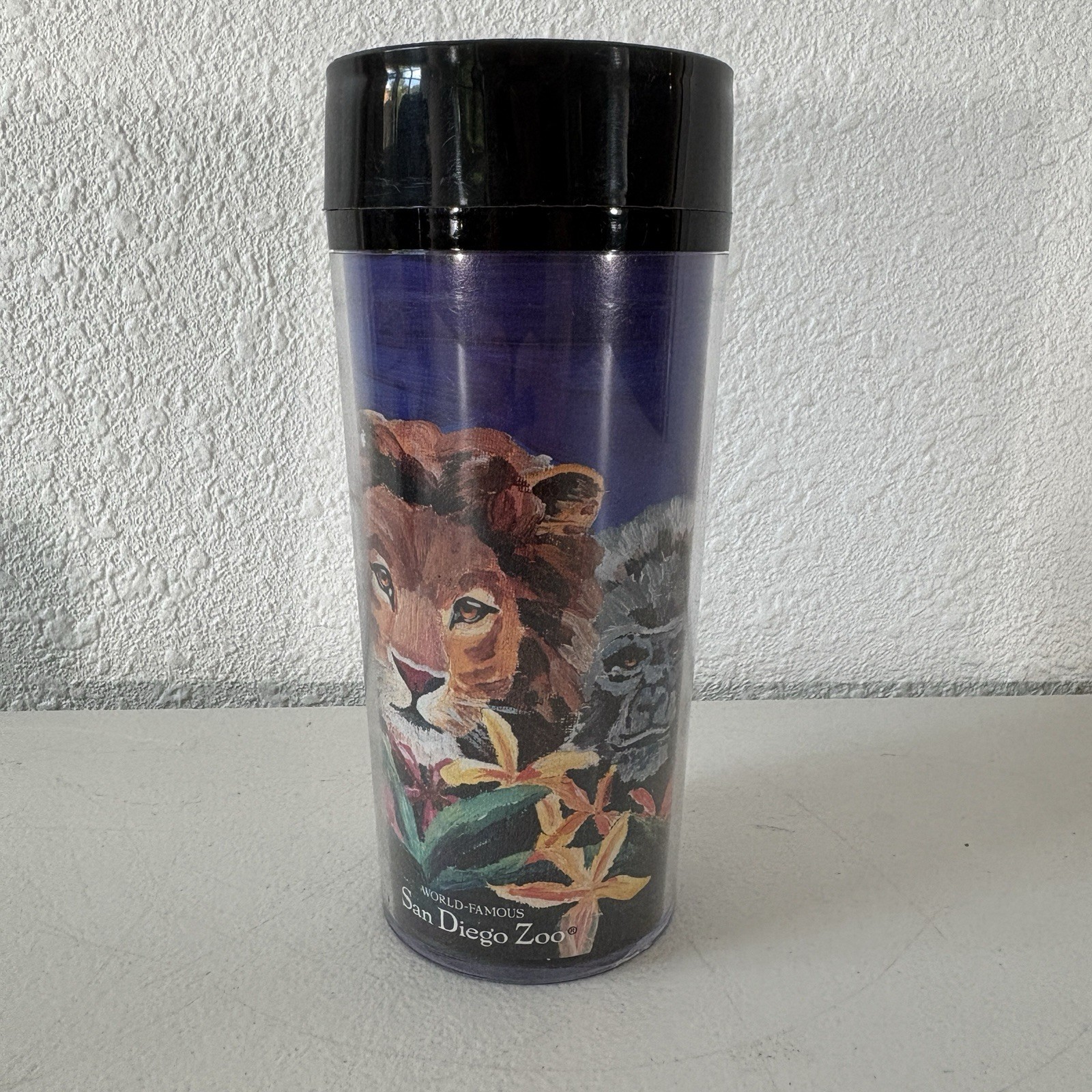 Vintage 2001 Starbucks San Diego Zoo Tumbler Travel Mug 16 oz Collectible EUC