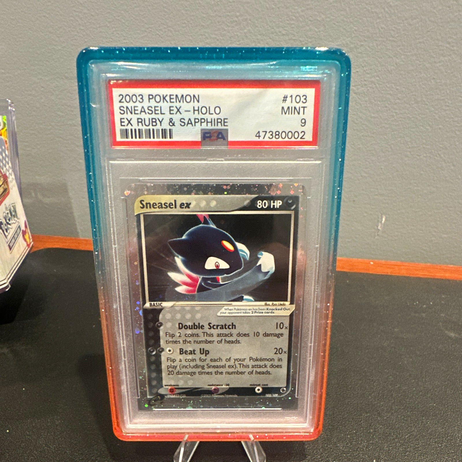 2003 Pokémon EX Ruby & Sapphire Sneasel ex Holo #103 PSA 9 Cert 47380002