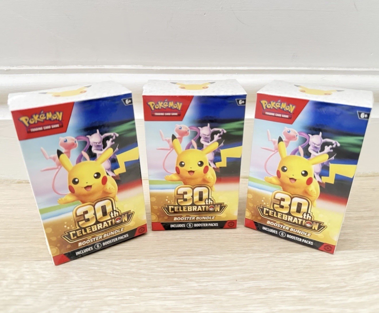 3x Pokemon 30th Anniversary Booster Bundles New & Sealed