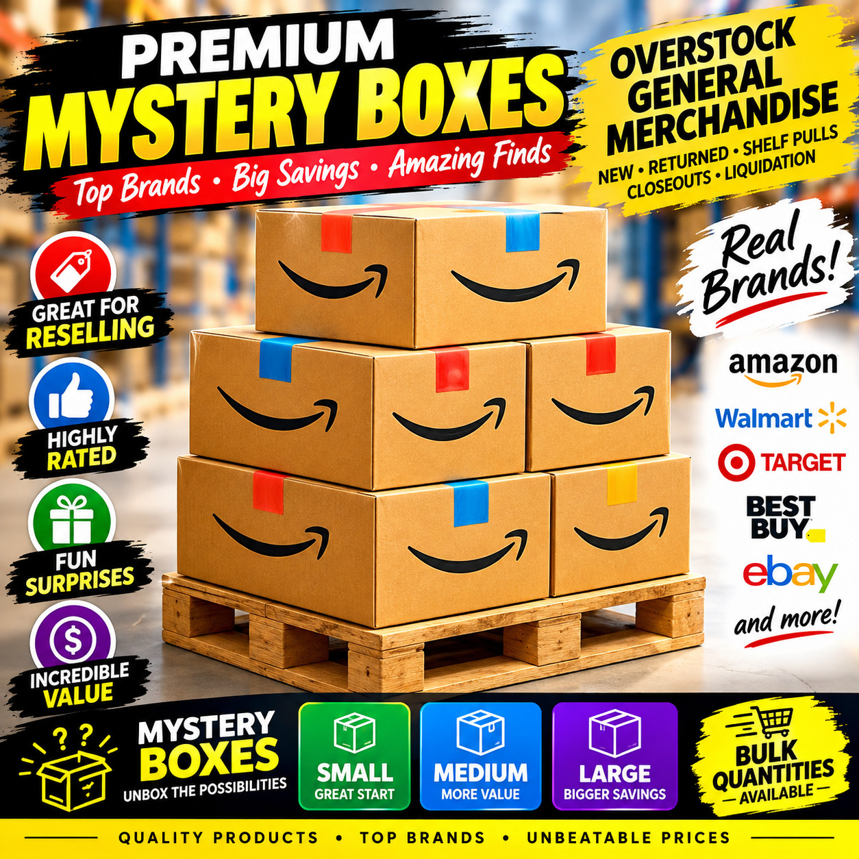 Assorted Overstock General Merchandise Bulk Resale Surplus Closeout Inventor M.