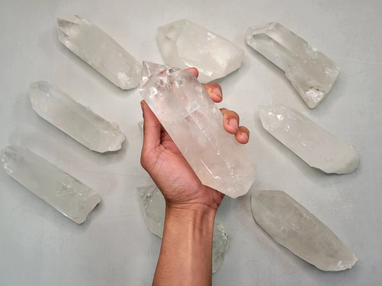 JUMBO QUARTZ CRYSTAL SPECIMENS RAW CLEAR QUARTZ POINTS FOR DISPLAY HEALING GIFT