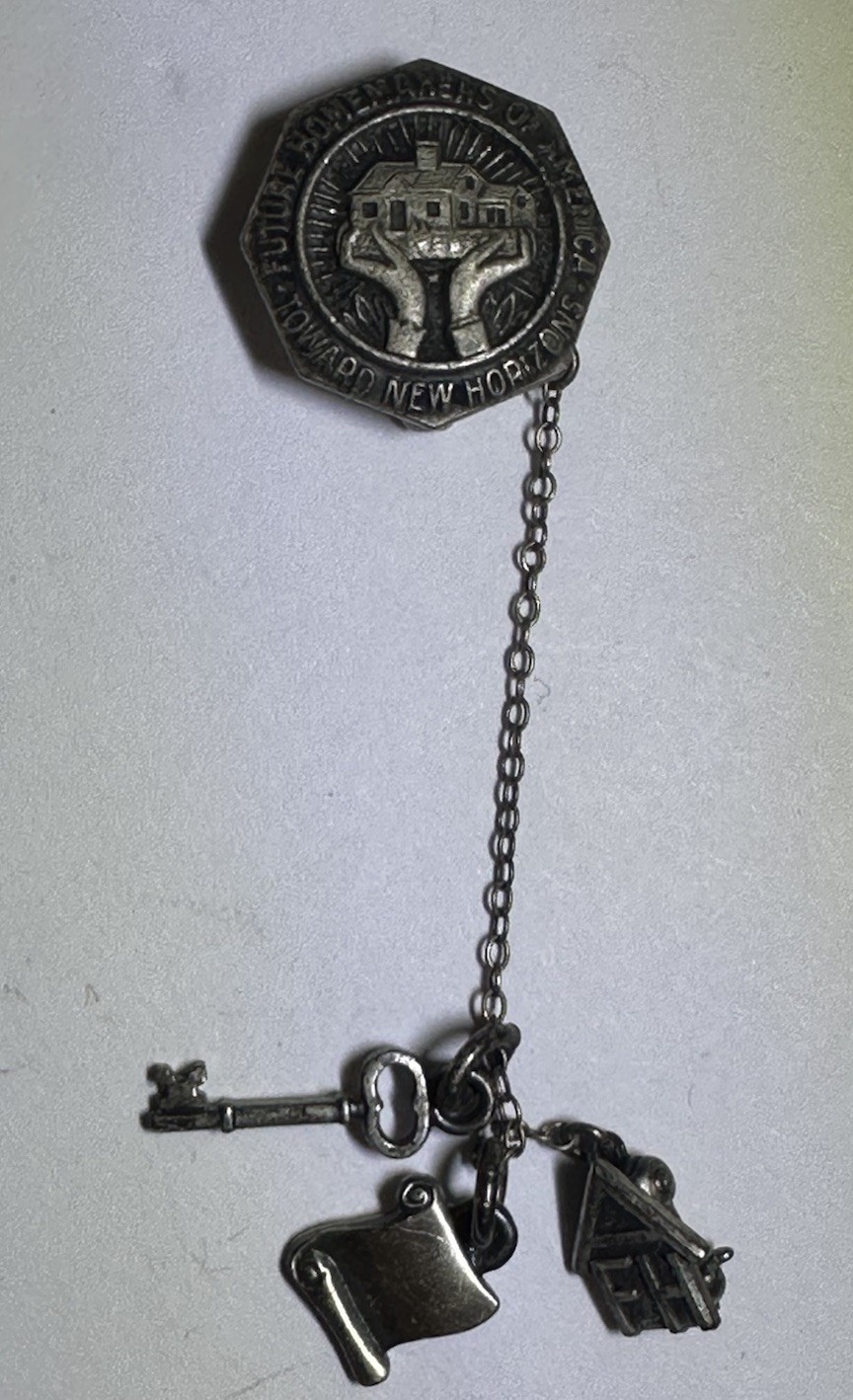 Vintage FHA Student Organization Lapel Pin, Balfour, 3.86g Sterling Silver
