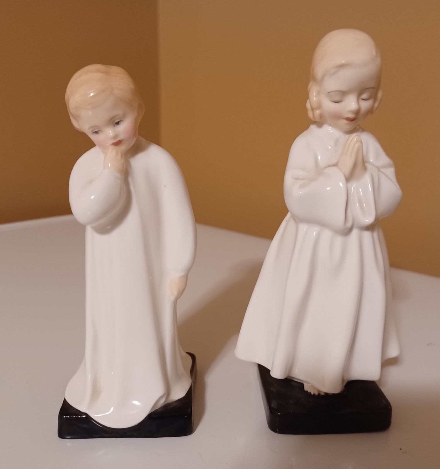 Lot of 2 Vintage Royal Doulton Ceramic Figurines, Bedtime & Darling, Both Mint