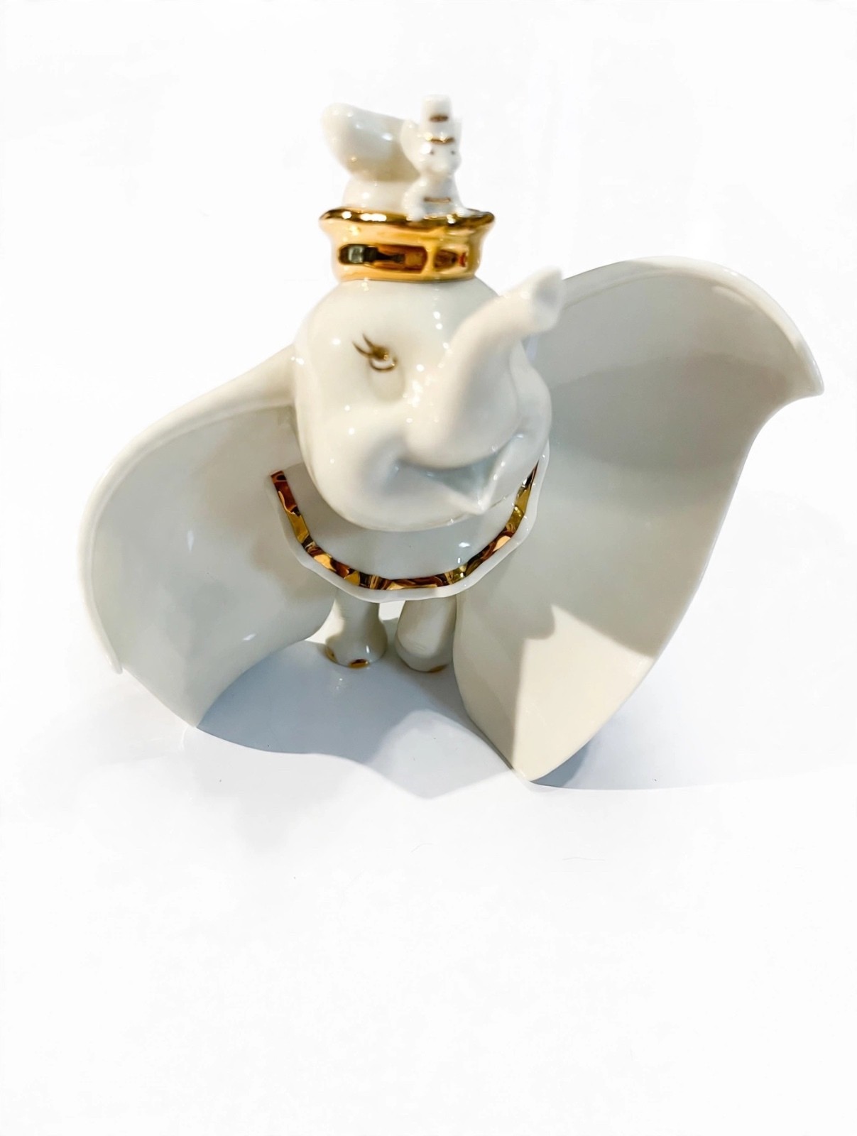Lenox Disney Dumbo Porcelain Figurine Timothy Mouse 24K Gold Trim