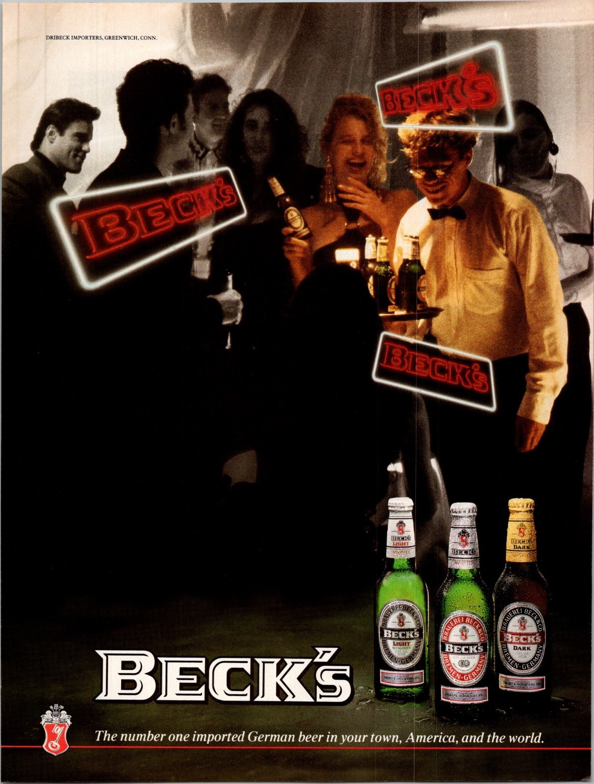 1992 •  BECK\'S BEER Print Ad • 90s rare GA.05