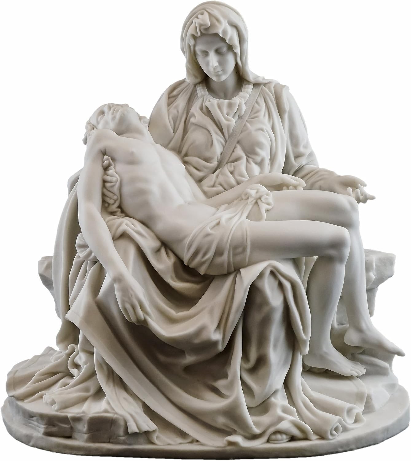 Michelangelo's La Pieta Statue - 10-Inch Premium Cold-Cast Marble Replica
