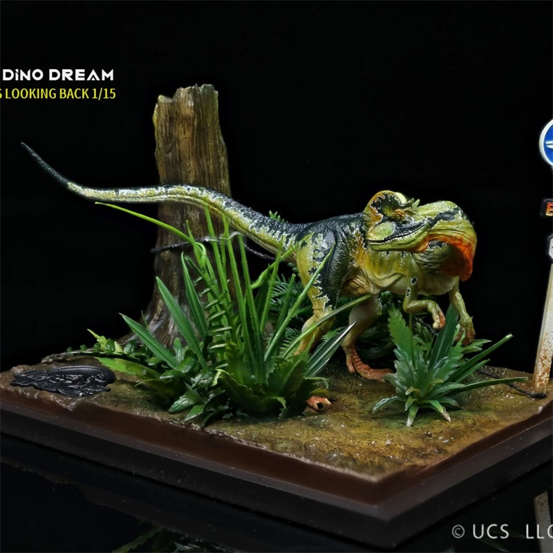 DINO DREAM 1/15 Dilophosaurus Jurassic World Dinosaur Statue Model New In Stock