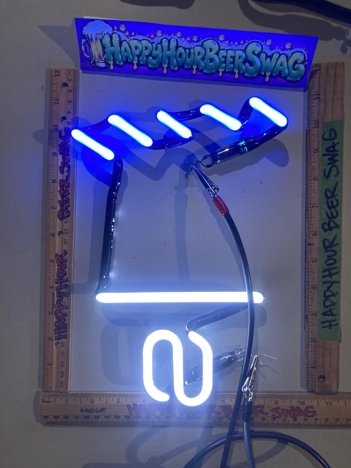 🎉  Bud Light NFL Neon Sign Replacement Part ONLY Beer Bar Light HAPPY HOUR OEM