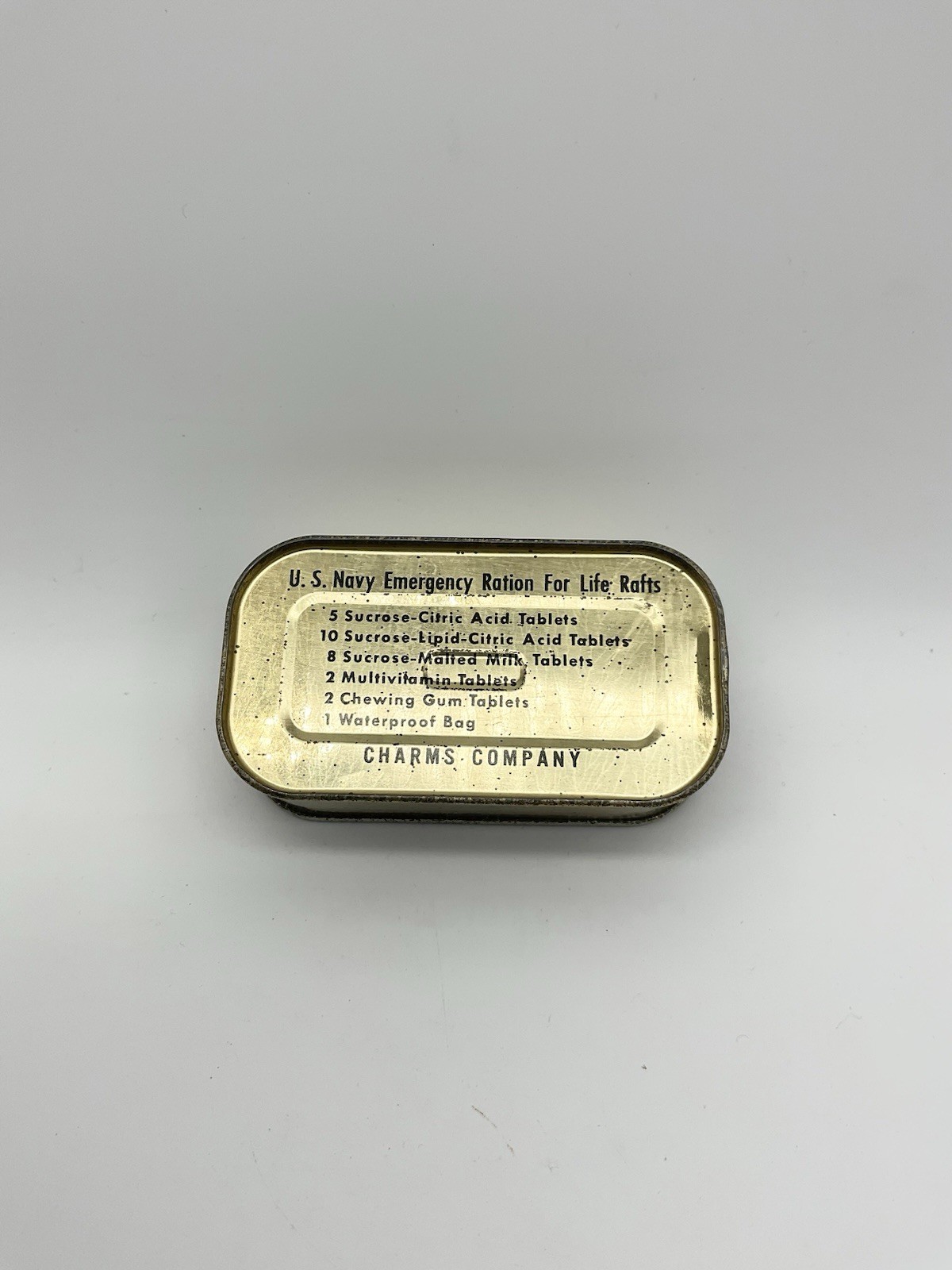 Vintage Charms Company U.S. Navy Emergency Ration for Life Rafts NOSS1