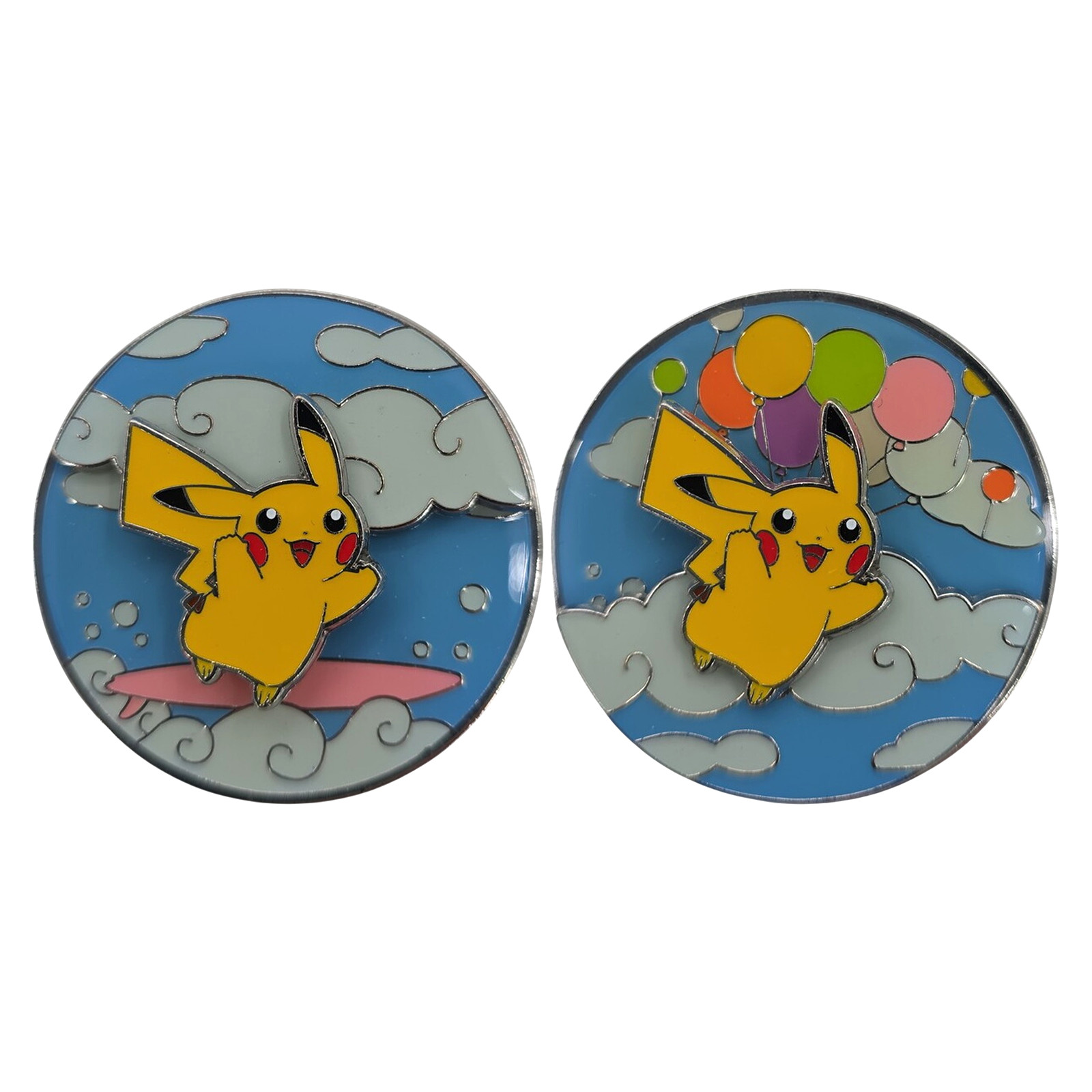 Pokémon Flying & Surfing Pikachu Collector Pin Celebrations 25th Anniversary