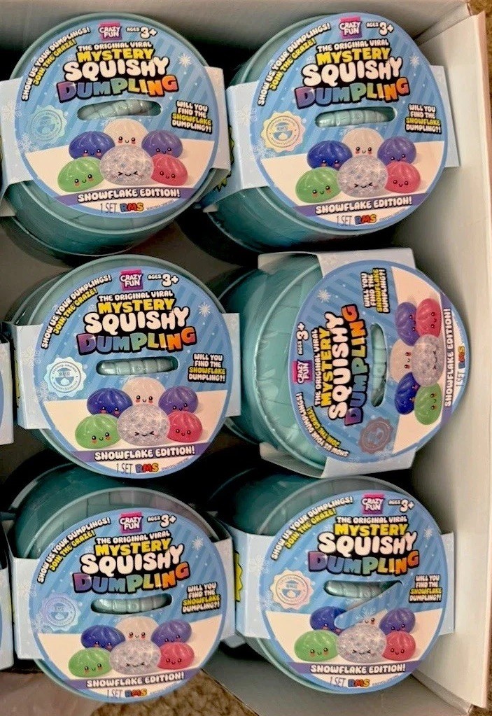 Hobby Lobby RMS Mystery Squishy Dumpling Snowflake Edition Crunchy Case 12 