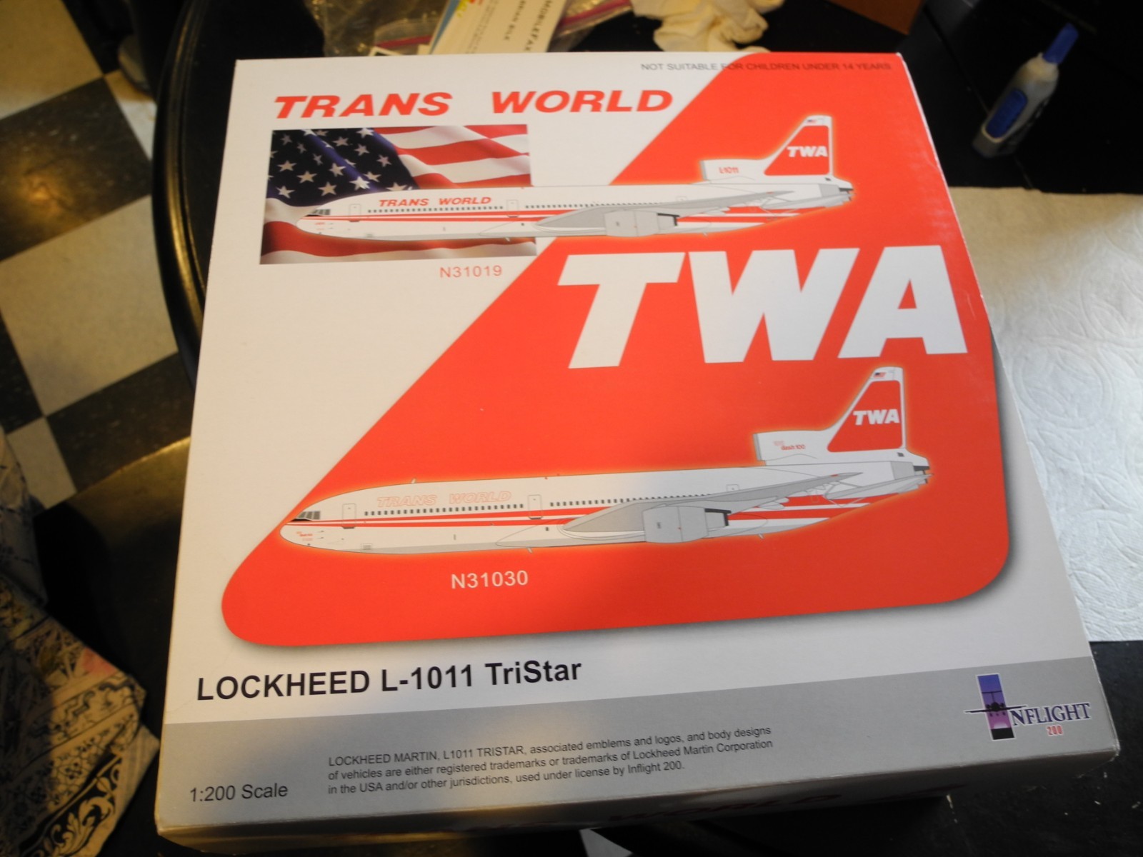 COLLECTOR FIND INFLIGHT 200 LOCKHEED L-1011, TWA, Very RARE, ONLY 144