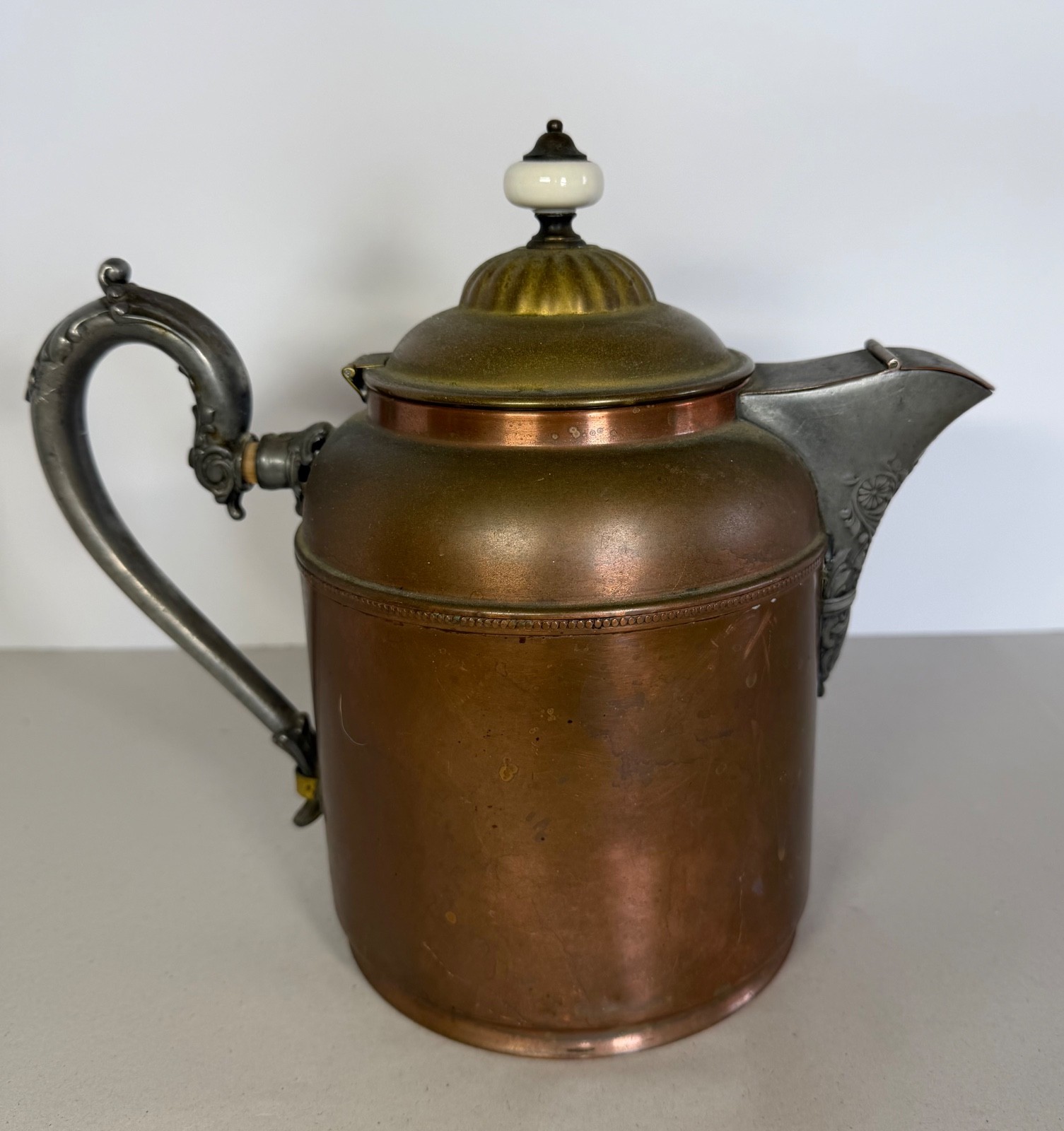 Vintage Manning Bowman Copper & Brass Tea Kettle