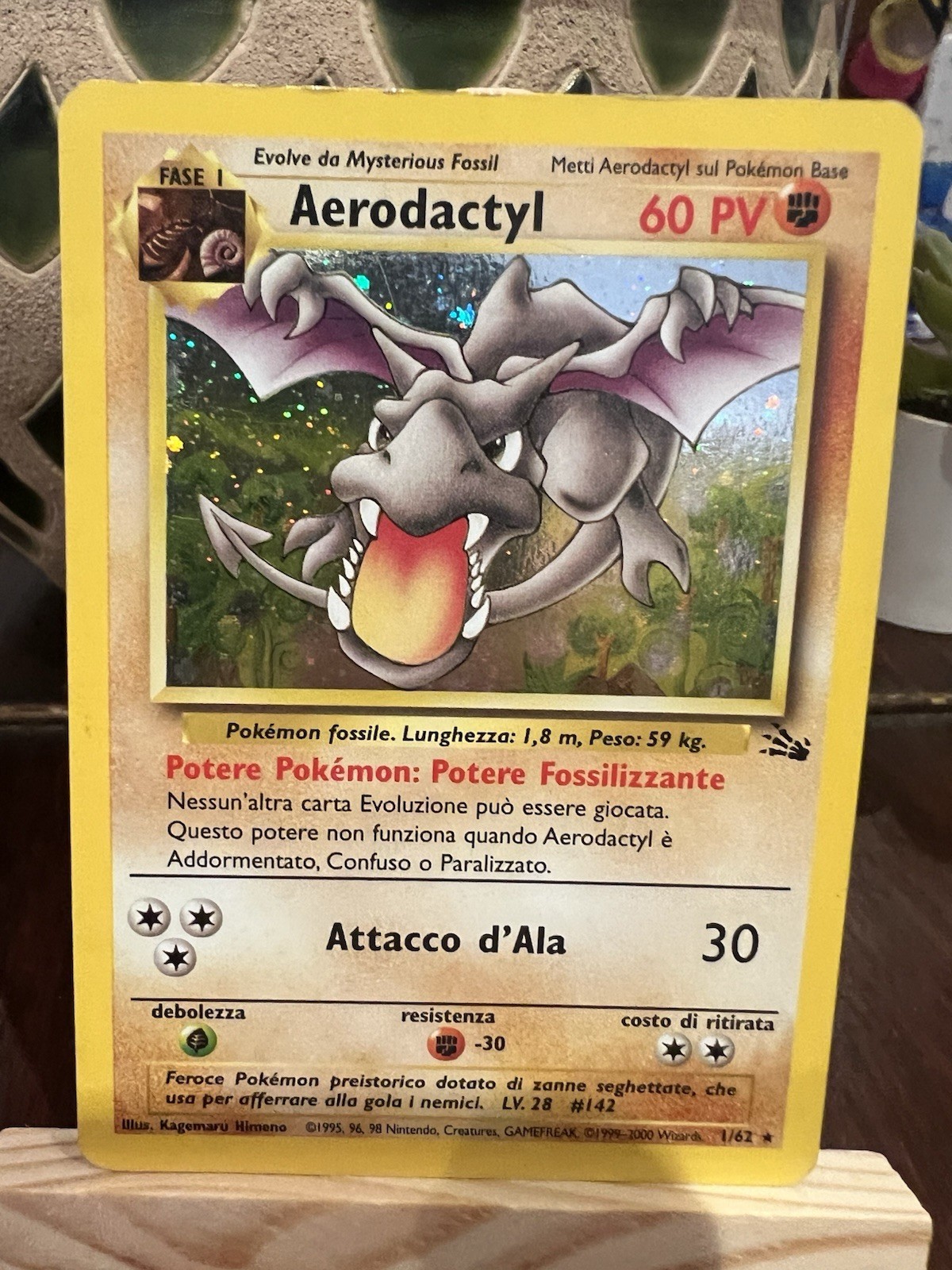 1999 Pokemon Fossil Aerodactyl #1/62 LP