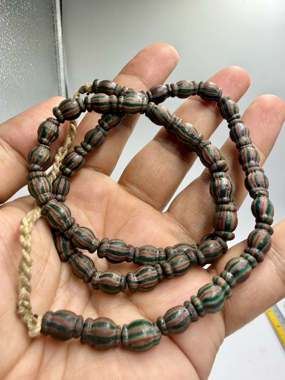 Antique Multicolor Unique Mix  Glass  Trade Beads – Unique Collectible Strand