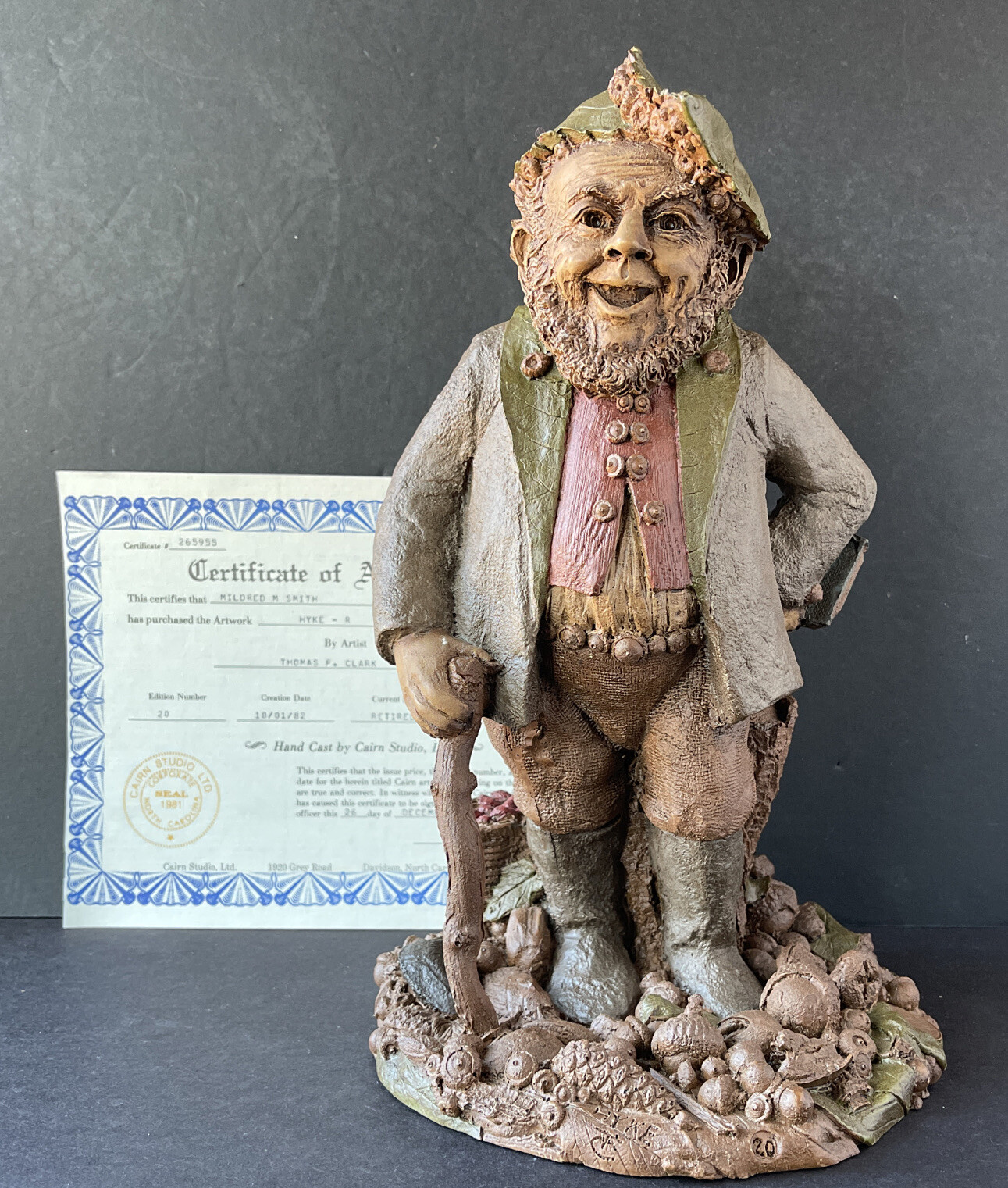1984 Thomas Tom Clark HYKE Gnome #20 Signed - Possible COA - SEE DESCRIPTION