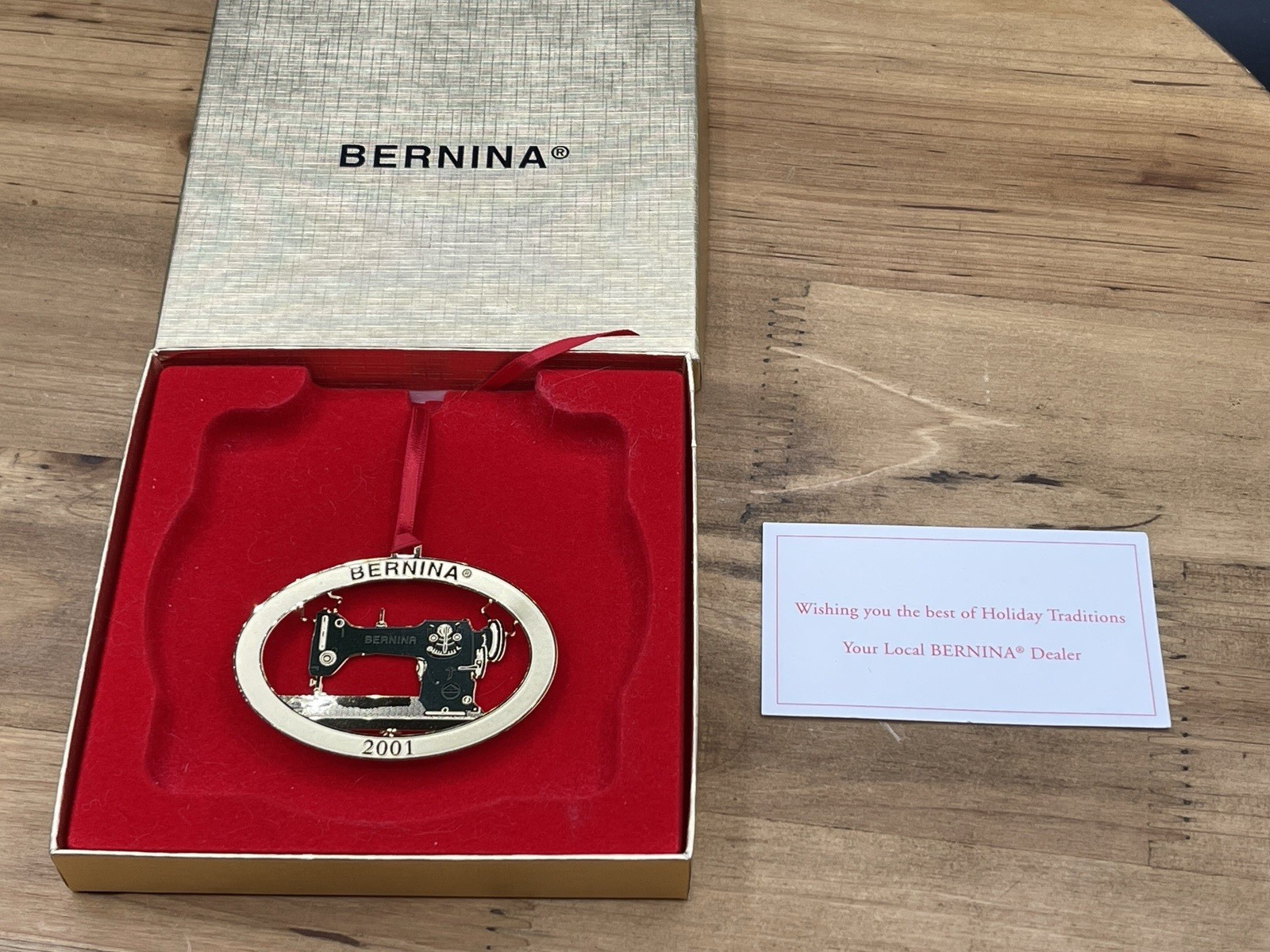 2001 BERNINA Sewing Machine Model 117 1938-1953 Christmas Tree Ornament in Box