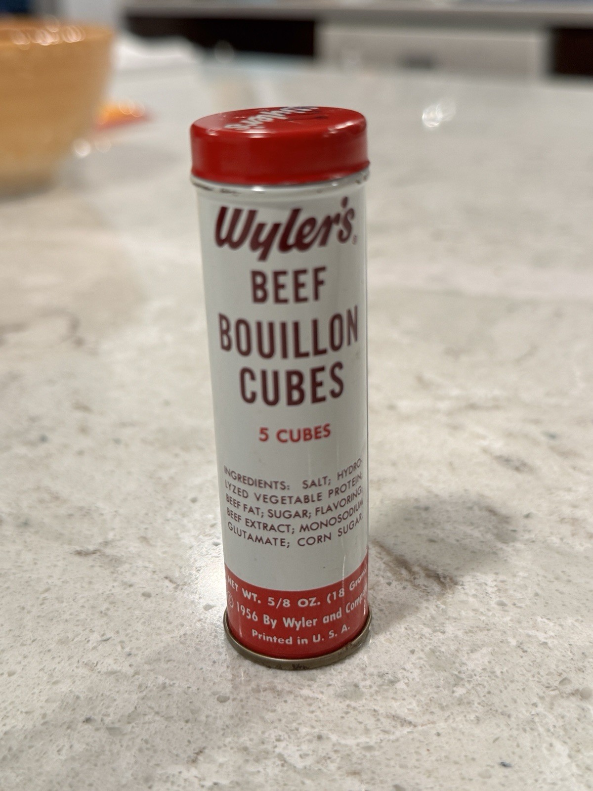 Vintage 1956 Wyler's Beef Bouillon Cubes Tin – Mid-Century Miniature Grocery