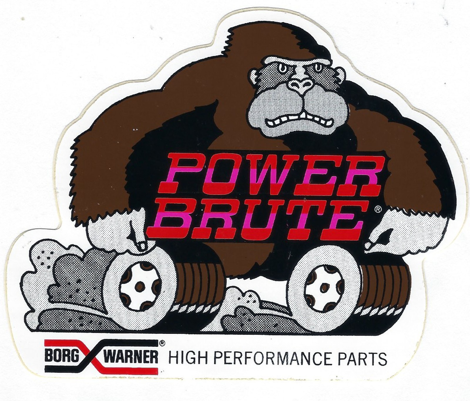 Borg Warner Power Brute Racing Decal Sticker Vintage