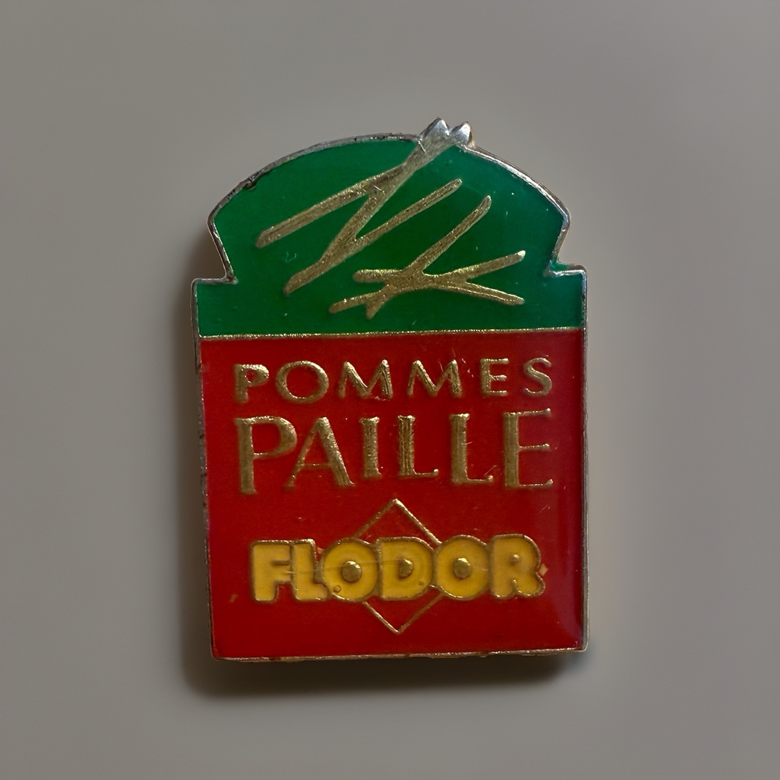 Vintage Flodor Pommes Paille French Potato Chips Enamel Pin Collectible 