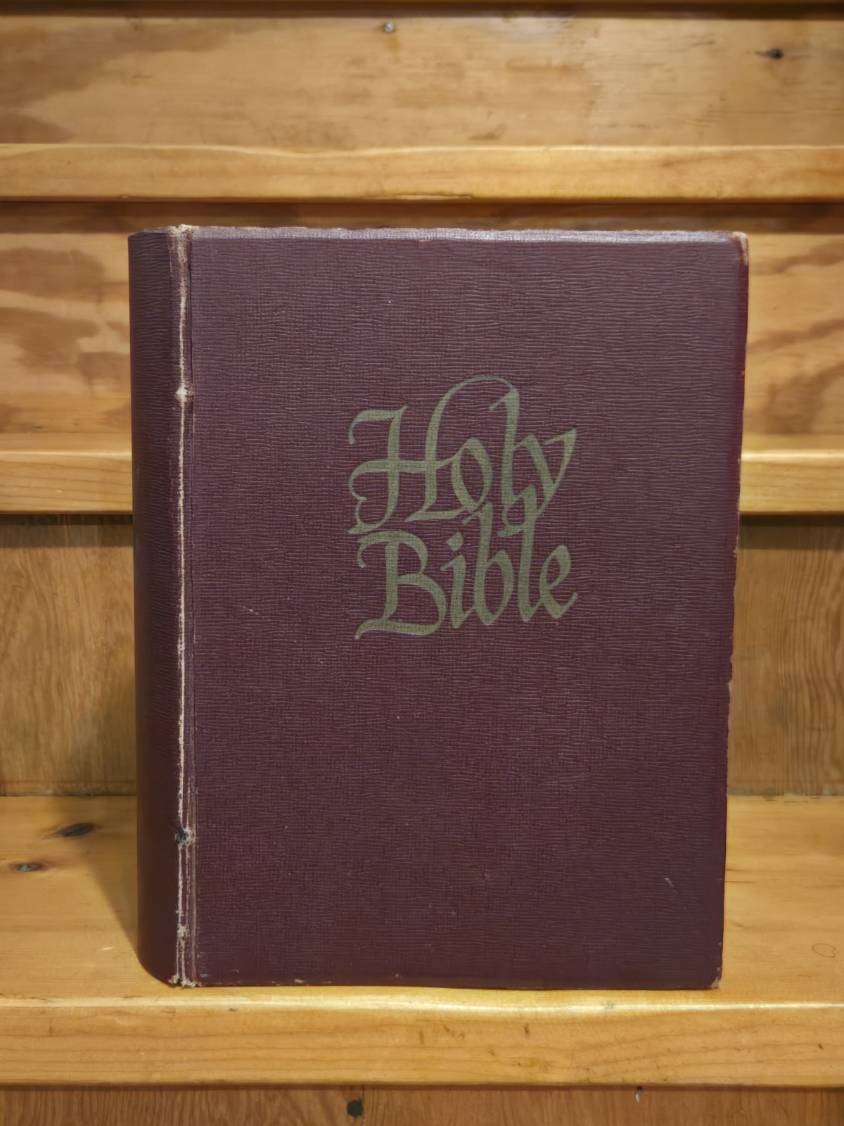 1949 HOLY BIBLE POPE LEO XIII AND PLUS XII 11 1/2 X 9 1/2 (BIG BIBLE)
