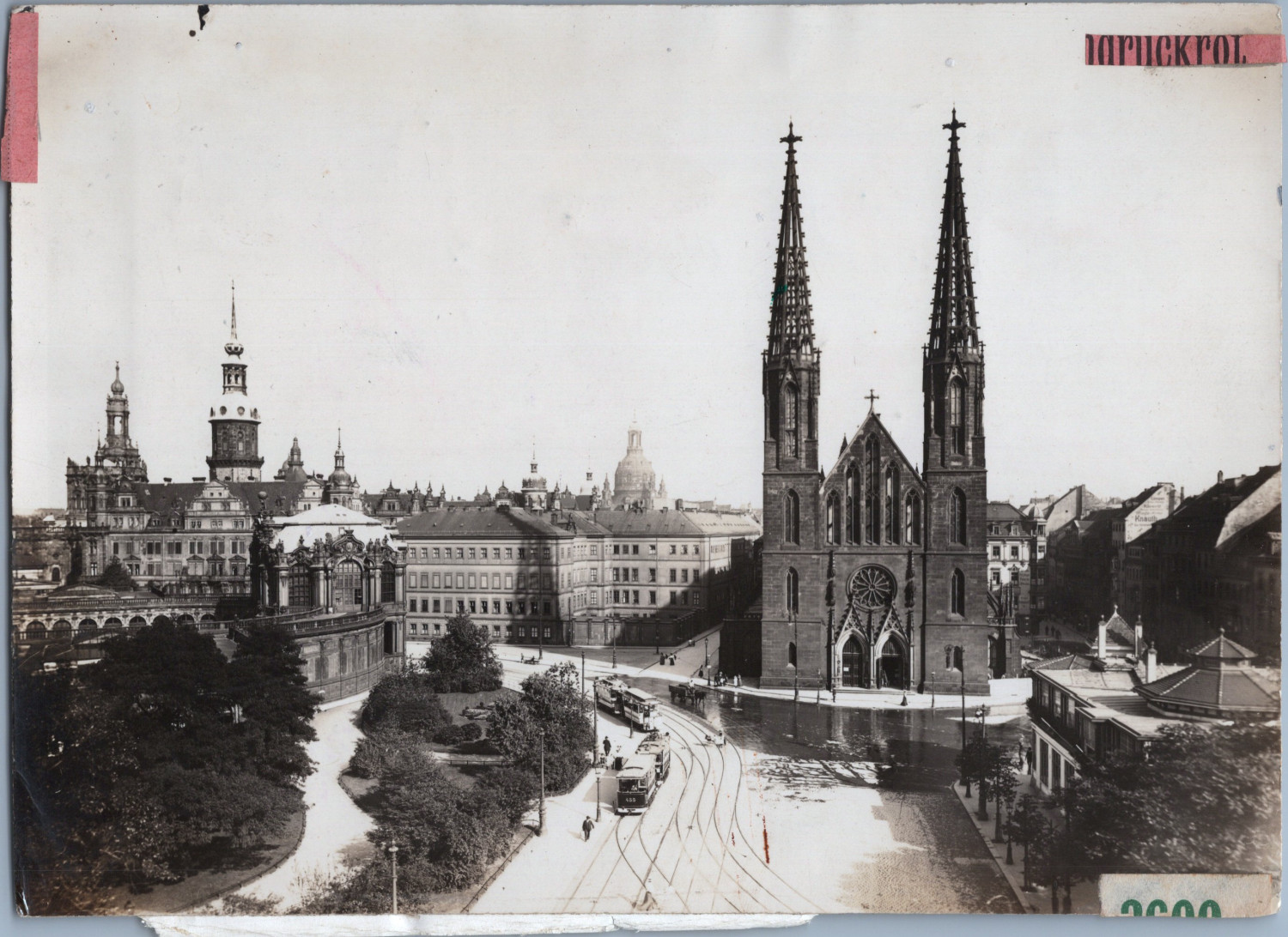 Germany, Dresden, Royal Palace, Taschenberg Palace, Zwinger and Sophienkirche, 