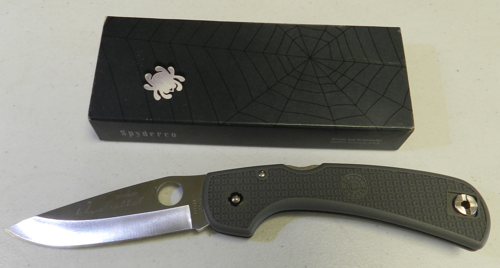 2004 Older Spyderco Goddard C16PGY In Box Plain Edge