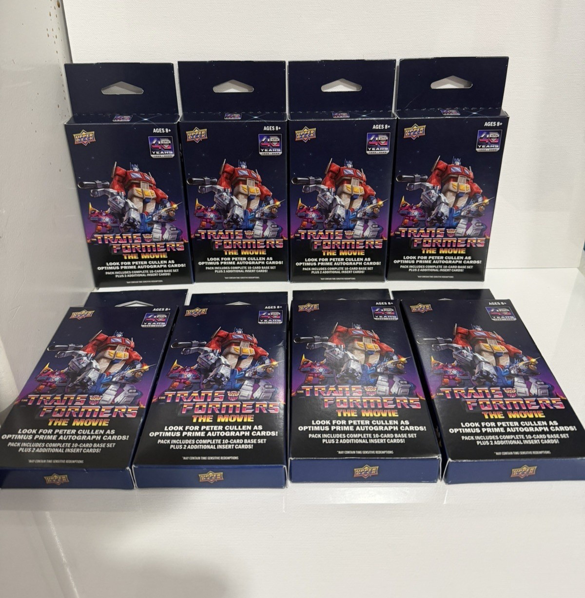 (8 LOT) 2026 Upper Deck Transformers: The Movie Packs Sealed 12 Cards/Pack Base
