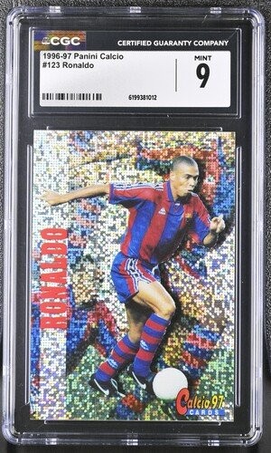 1996/97 Panini Football Card #123 Ronaldo PSA 9