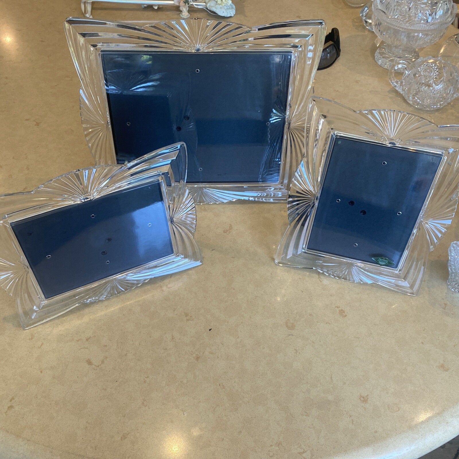 Vintage Shannon Crystal Picture Frames - Set of 3