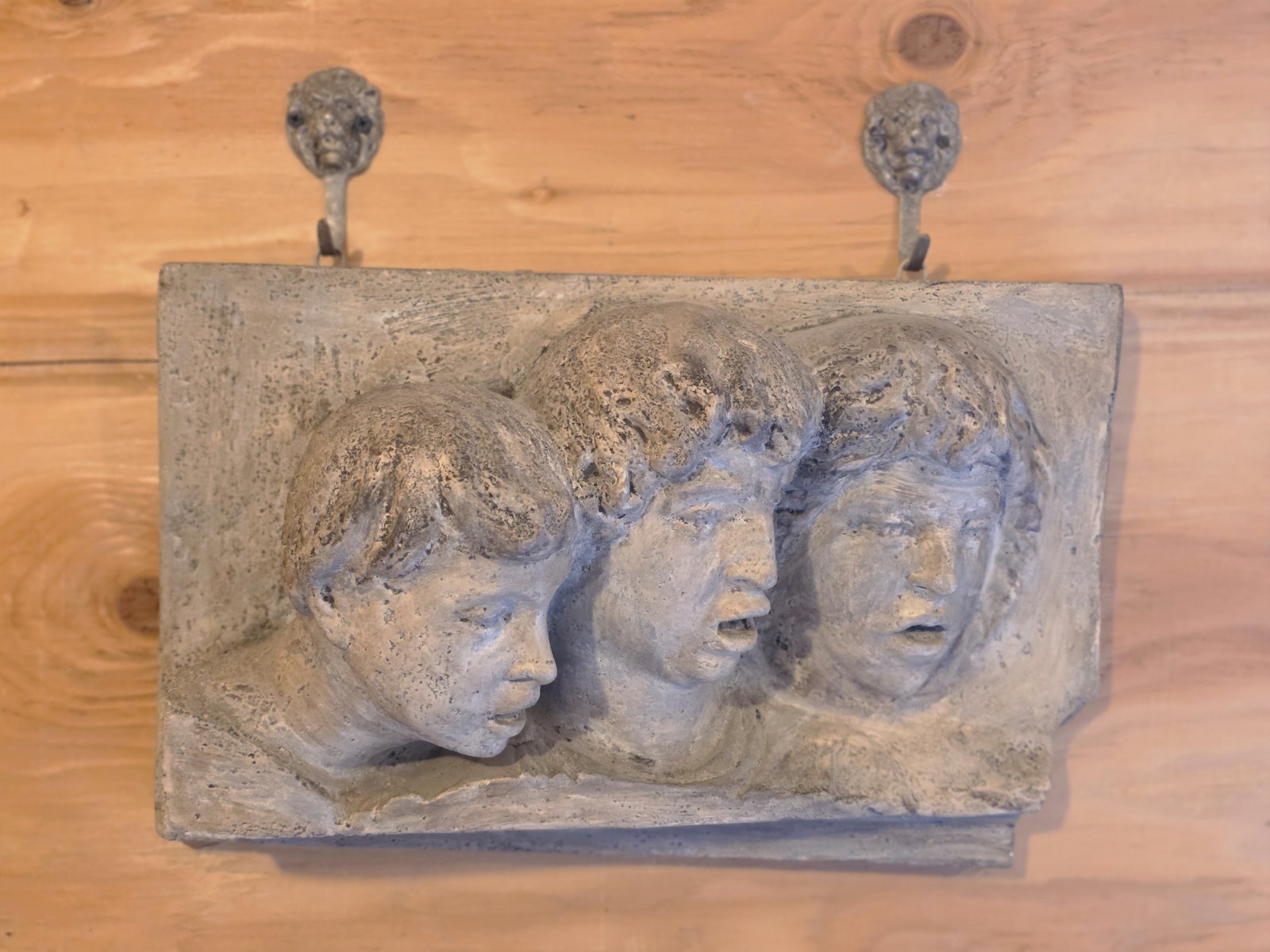Vintage PP Caproni & Bro. Boston Plaster Arts Cherub Trio Home Decor Artwork