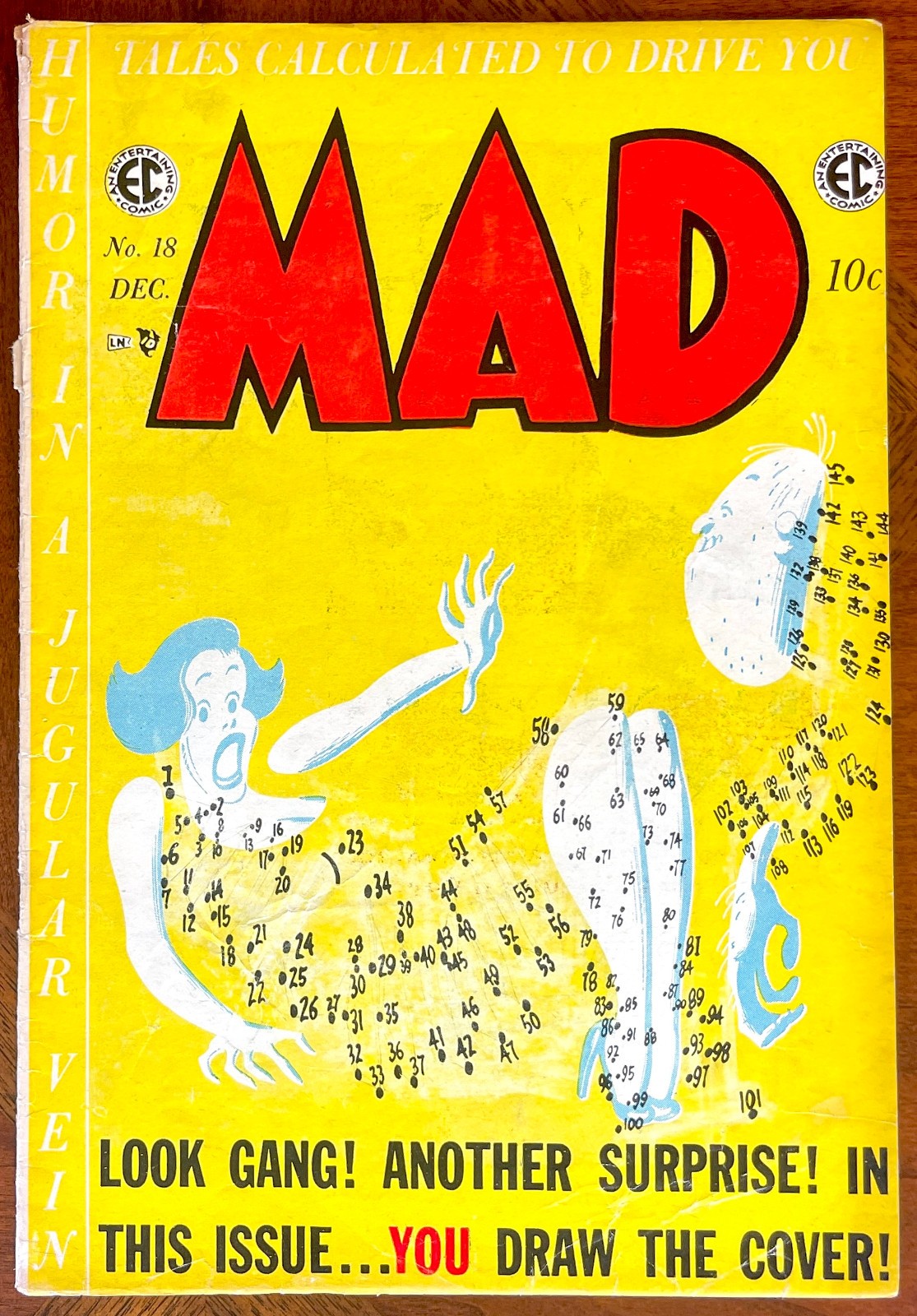 MAD #18 - 1954 - Very Good/Fine (5.0)  - Connect the Dots  Classic EC Comic