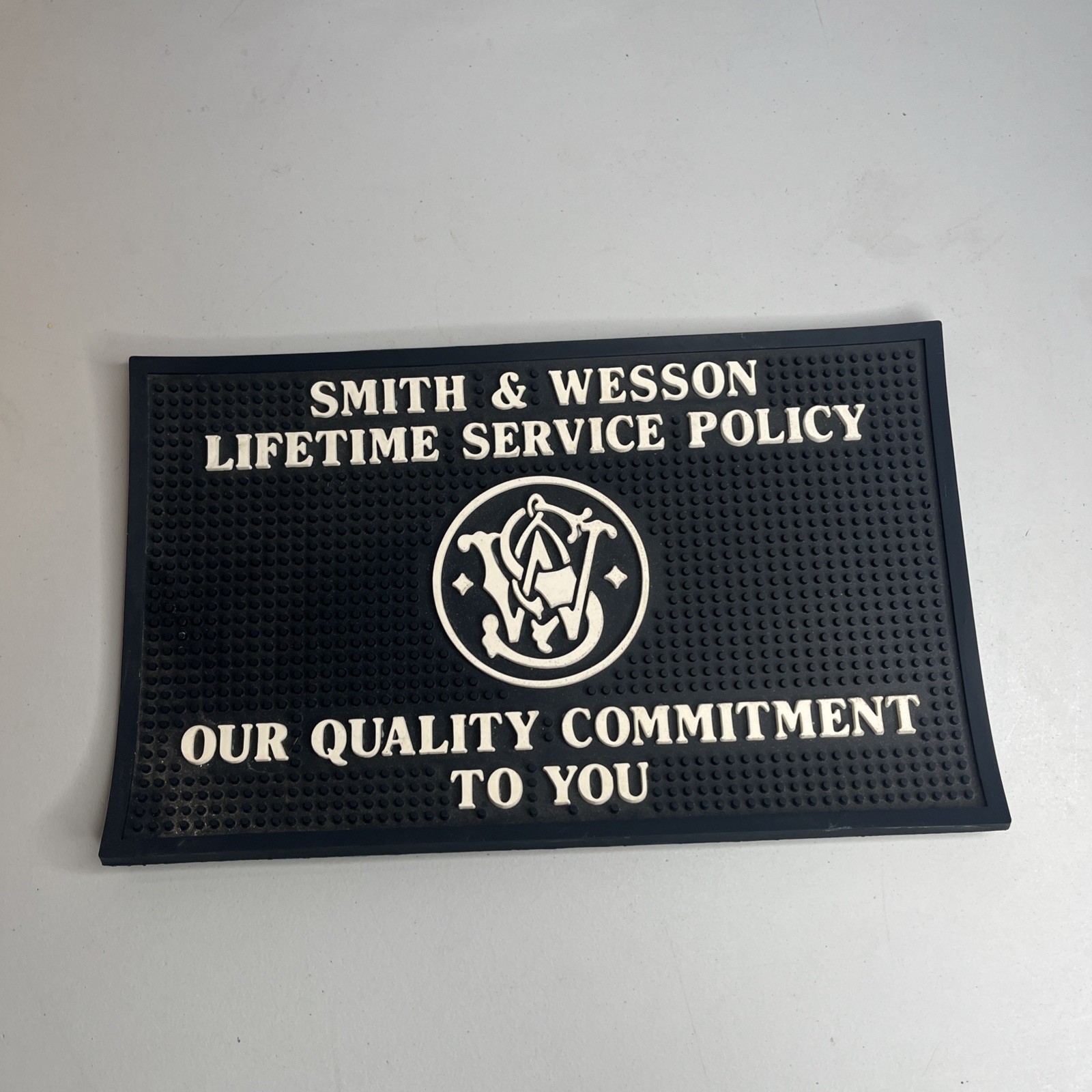 VTG Smith & Wesson S And W Lifetime Service Policy Rubber Counter Cleaning Mat