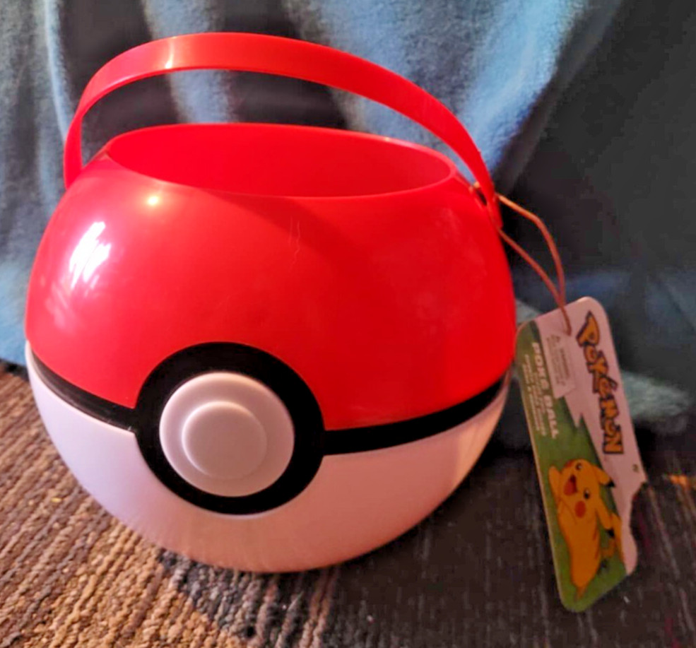 new POKEMON POKE BALL TREAT PAIL halloween easter basket