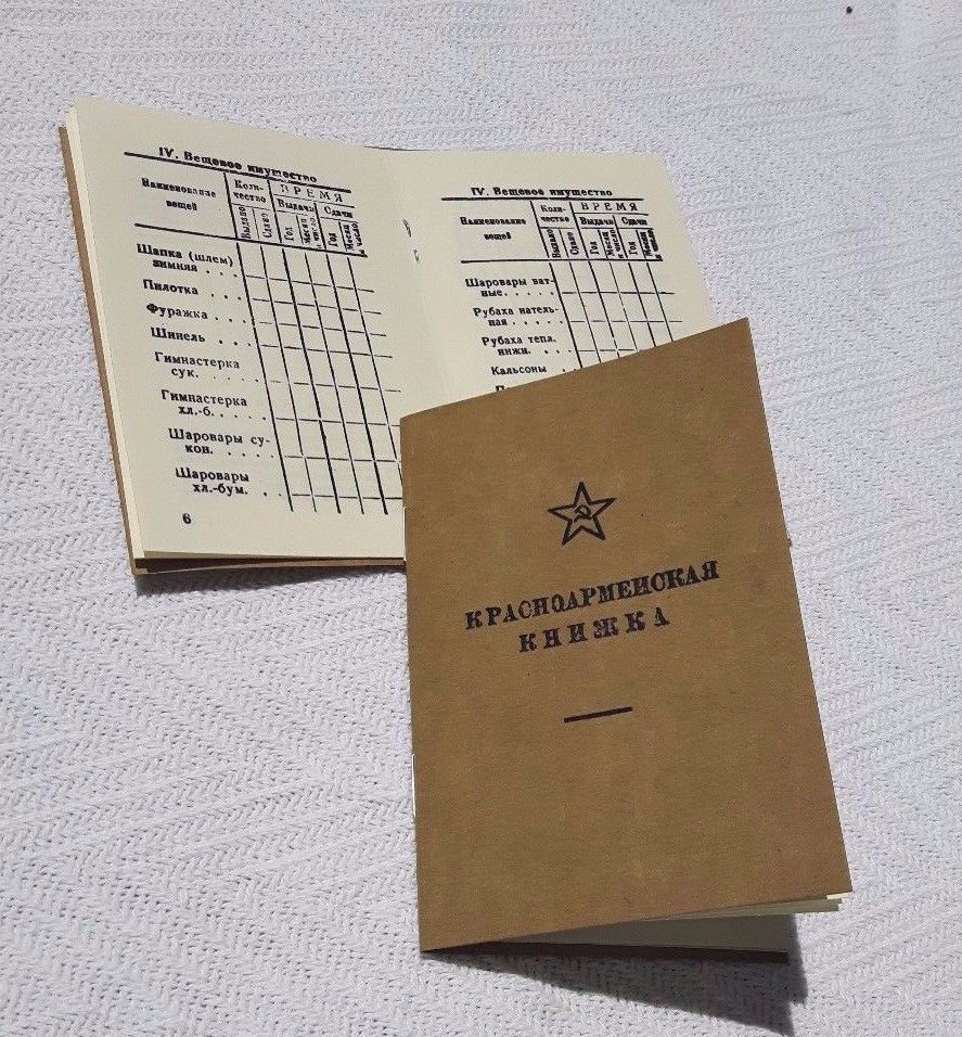 WW2 Soviet ID Book Reproduction
