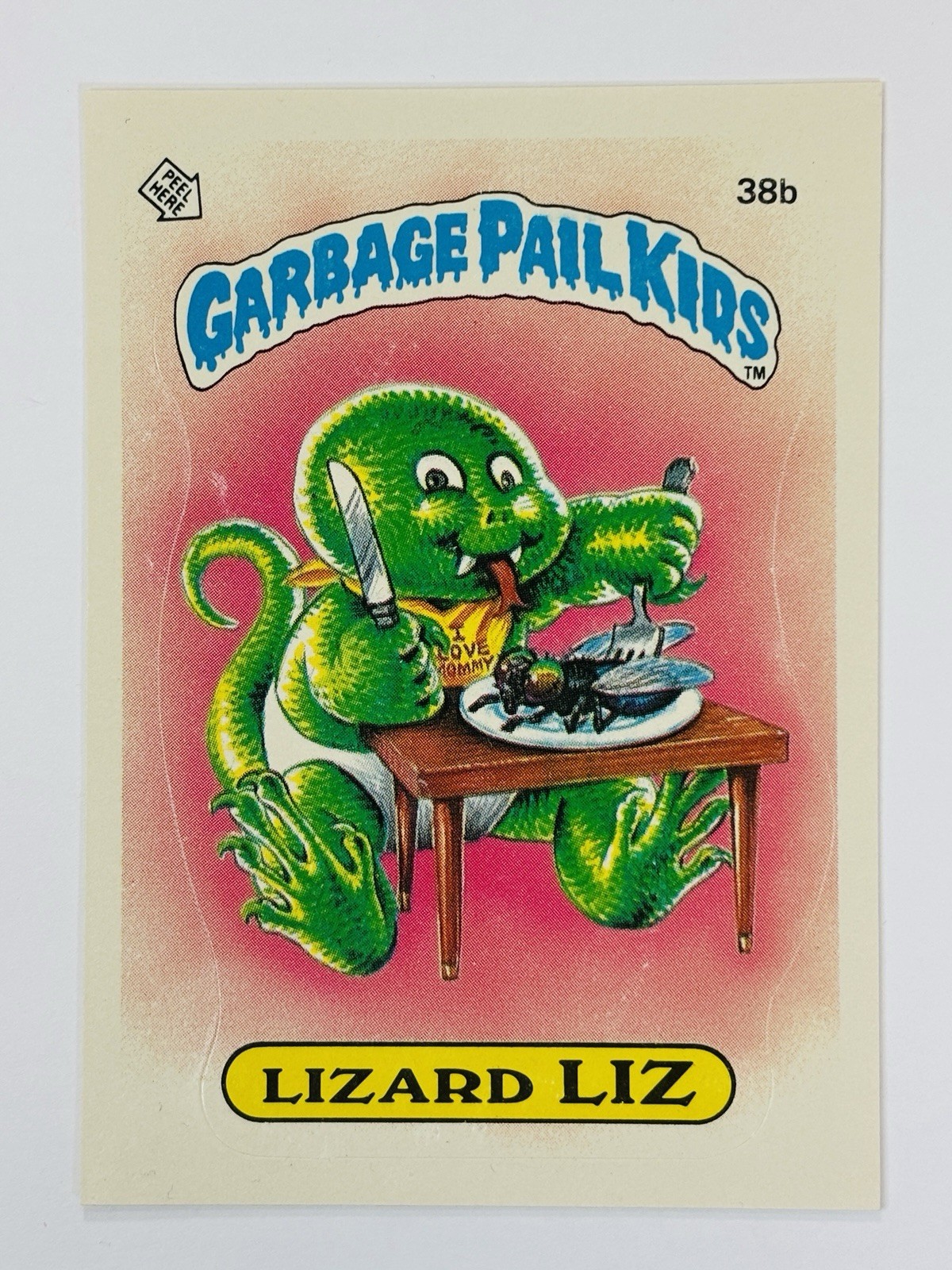 1985 Topps Garbage Pail Kids GPK - OS1 Series 1 #38b LIZARD LIZ -Matte