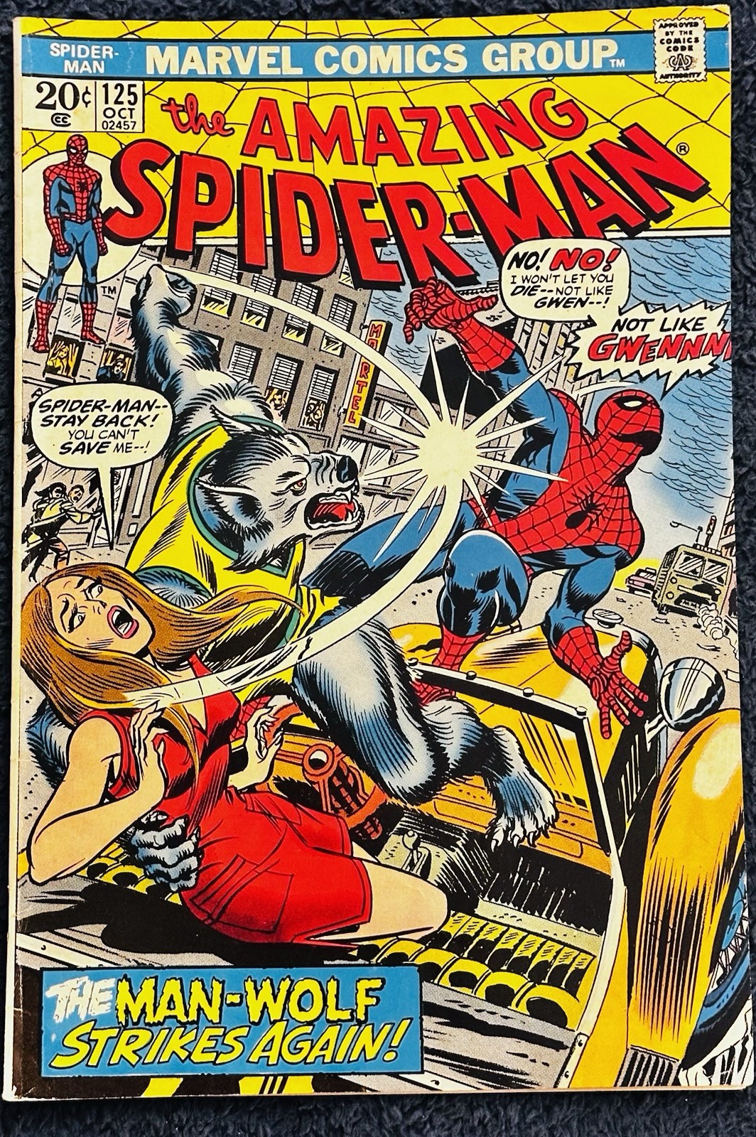 Marvel Comics Group The Amazing Spider Man #125 VF+ 7.5 Man-Wolf Stan Lee